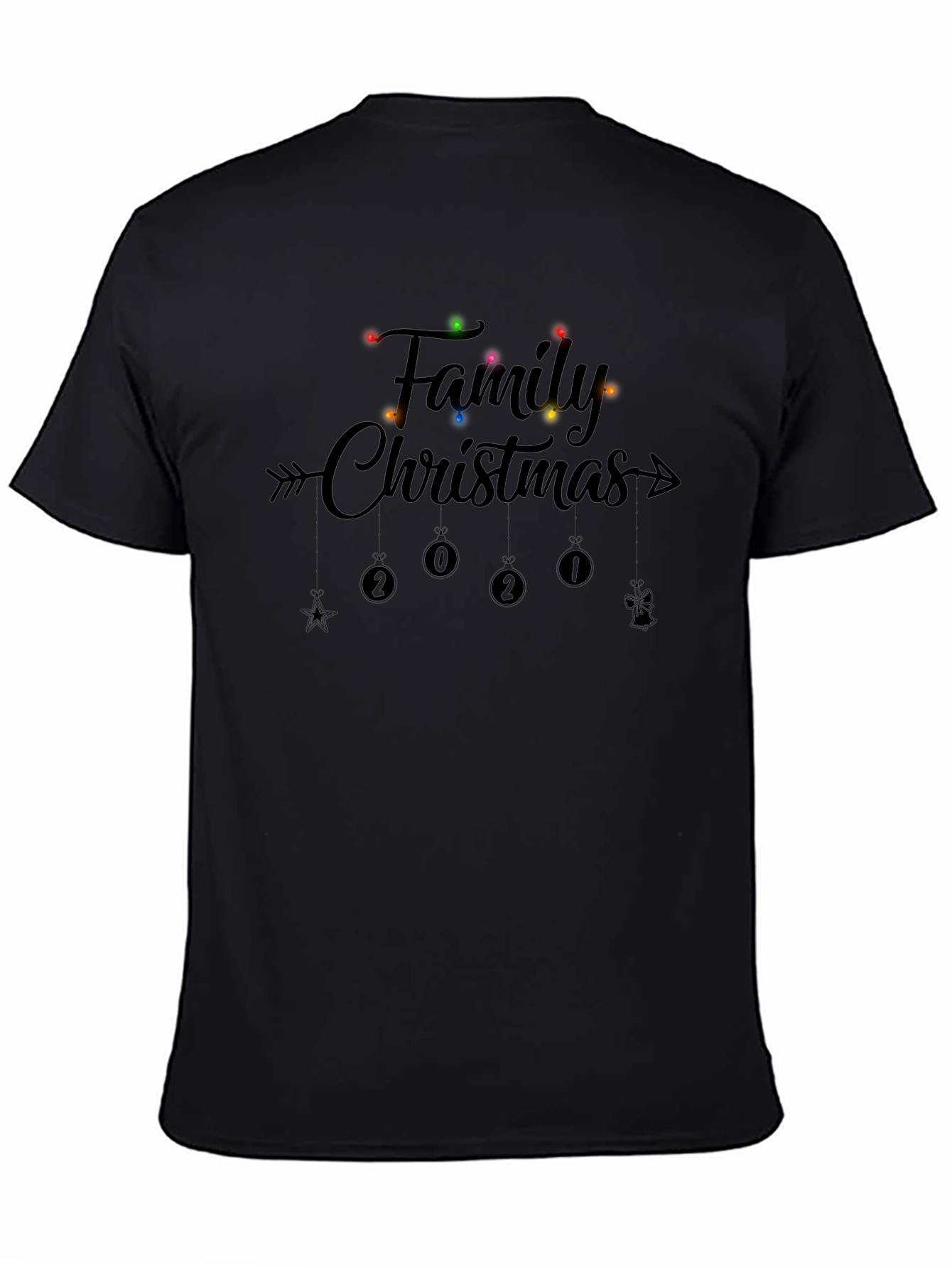 Family Christmas 2021 Black T-Shirt