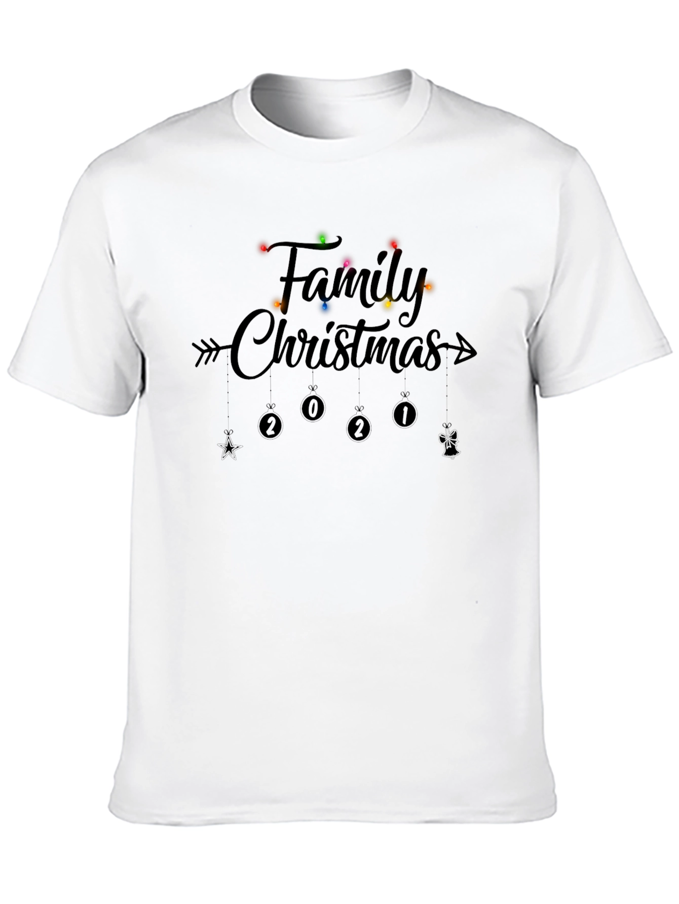 Family Christmas 2021 Black T-Shirt