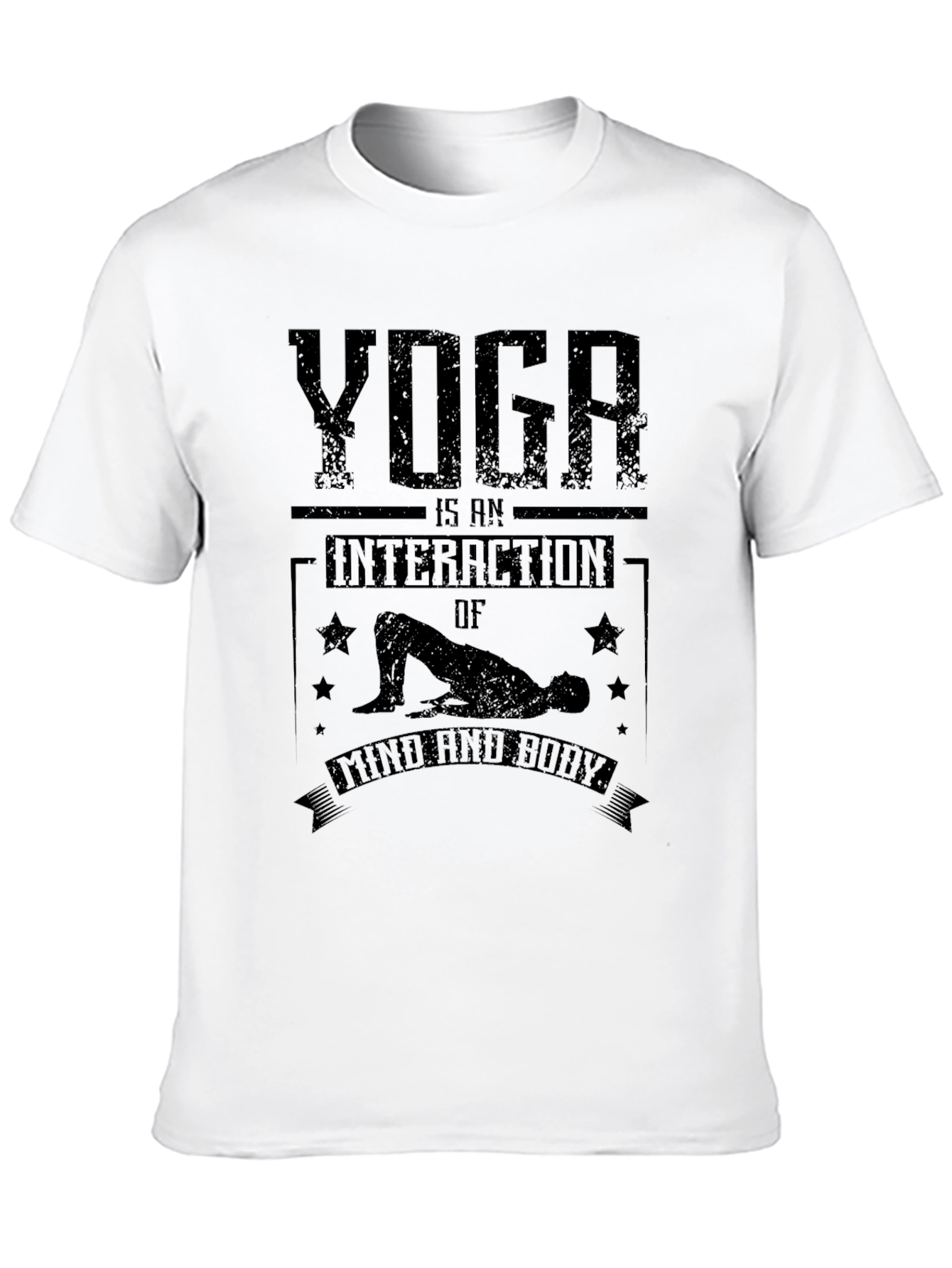 Yoga Interaction Mind & Body Black T-Shirt