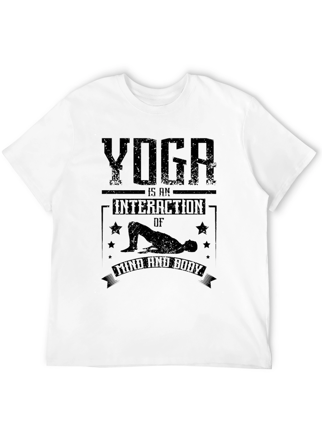Yoga Interaction Mind & Body Black T-Shirt