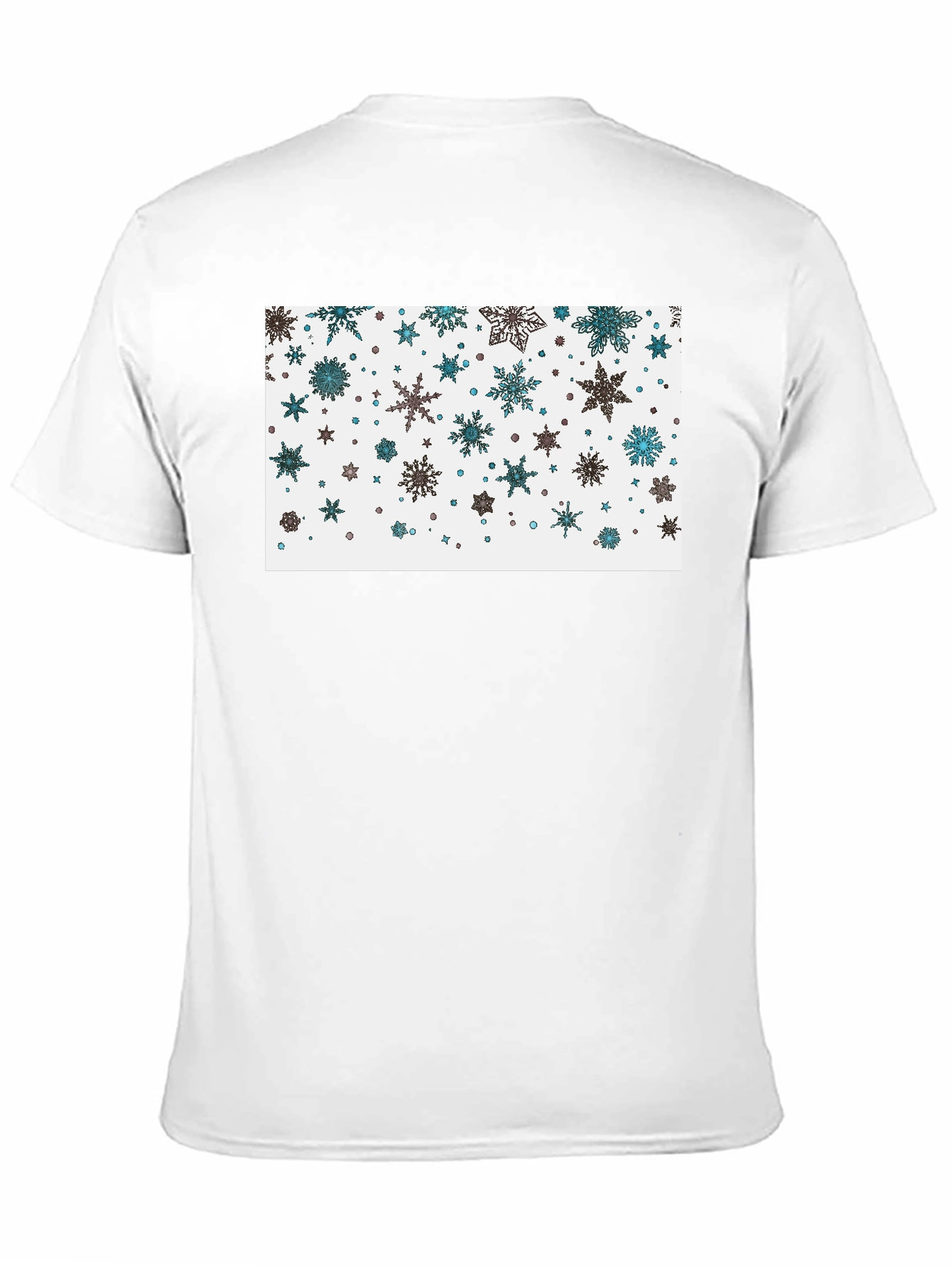 Snowflake Pattern Black T-Shirt