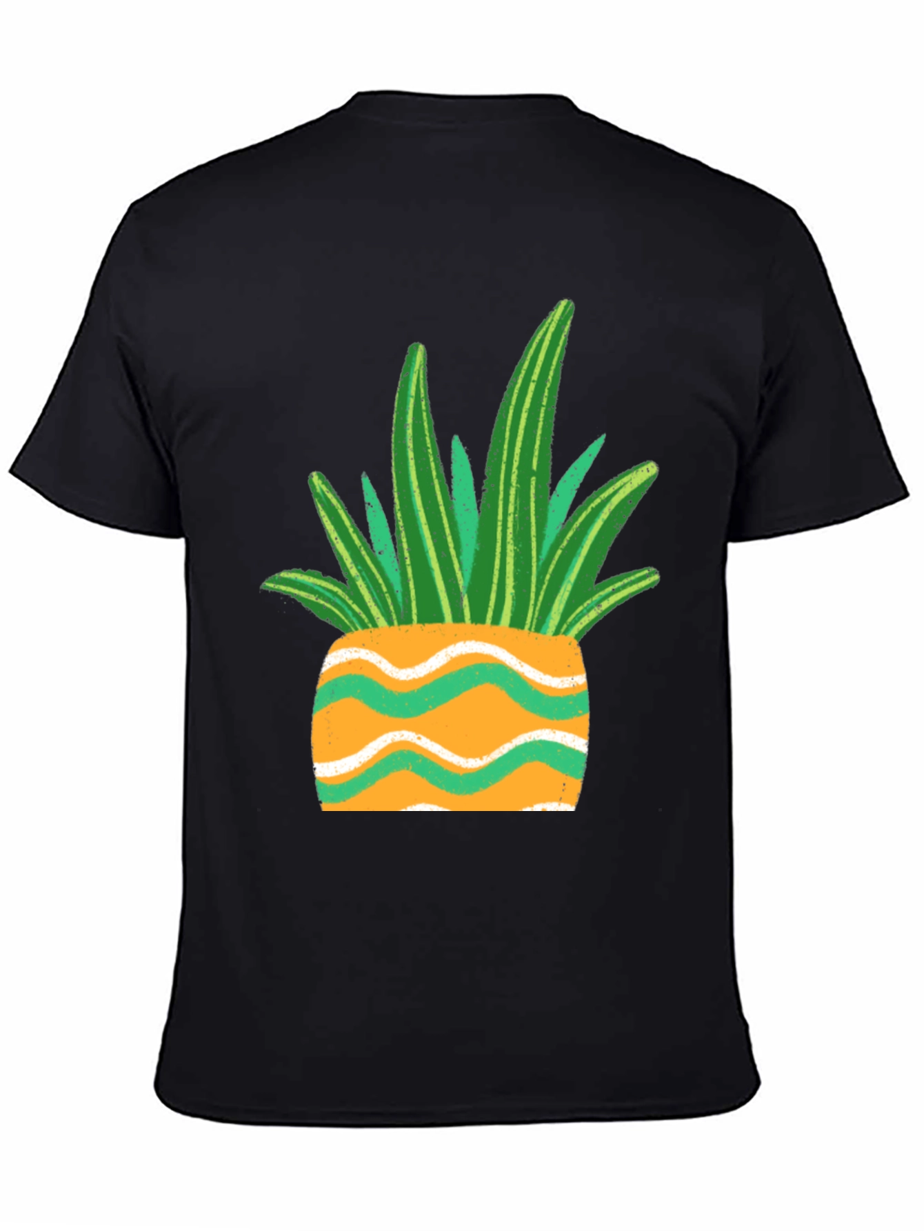 Unique Plant Pot Graphic Tee - Black