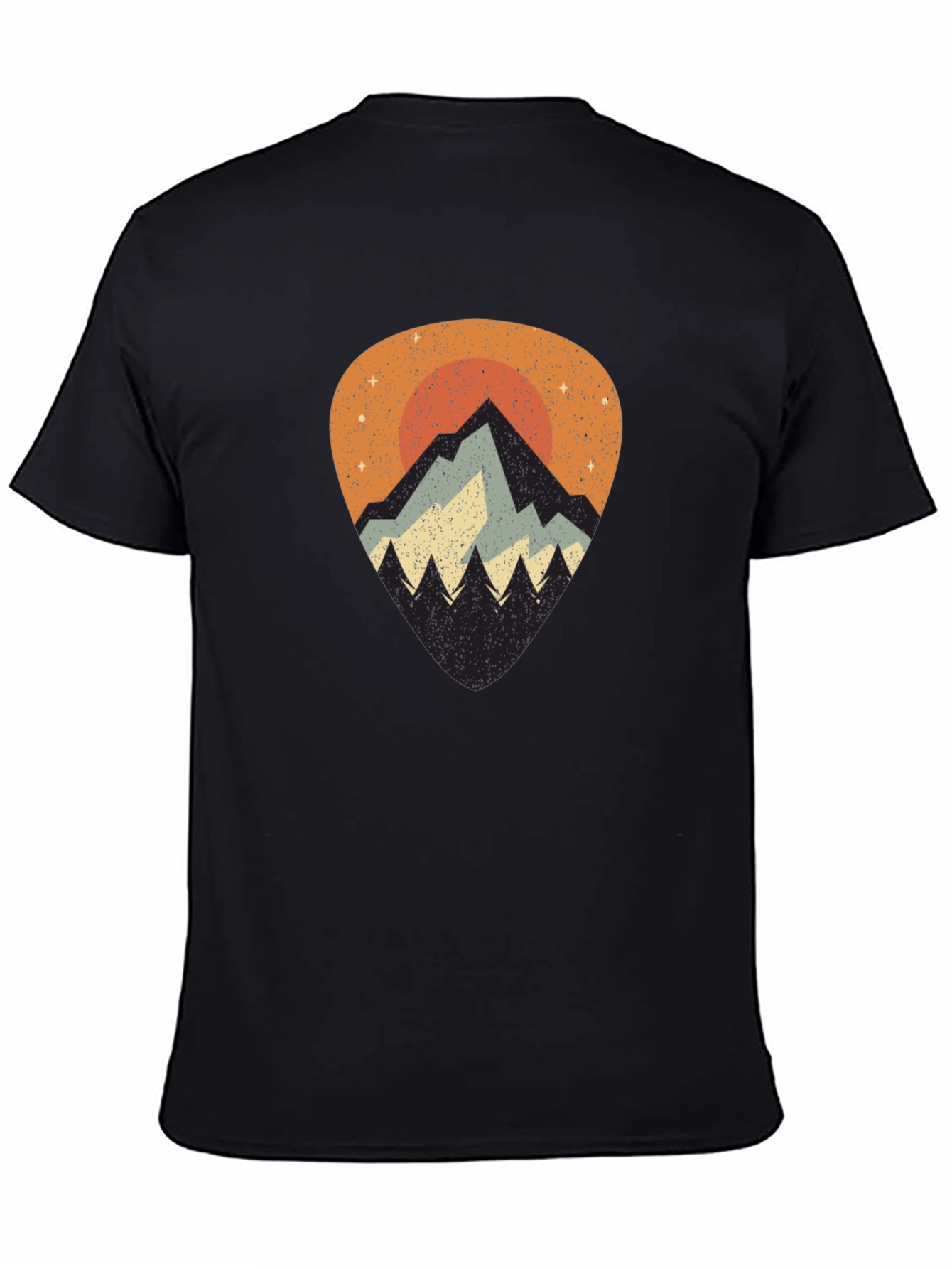 Mountain Sunset Graphic Tee - Black