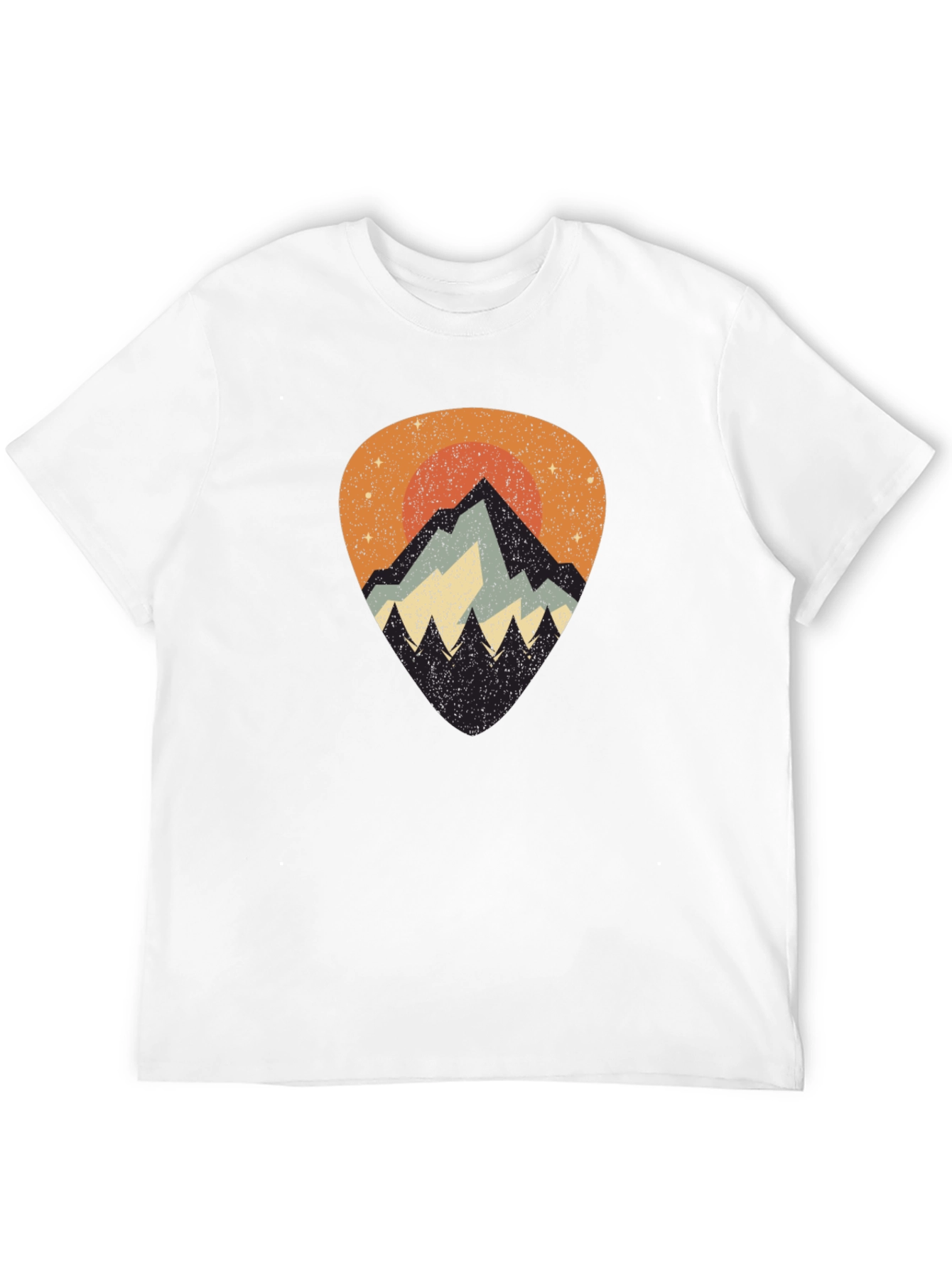 Mountain Sunset Graphic Tee - Black