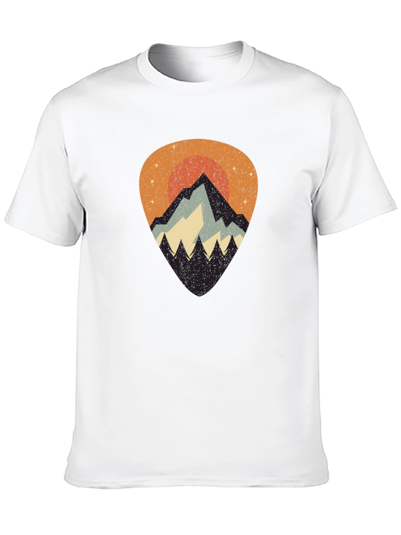Mountain Sunset Graphic Tee - Black