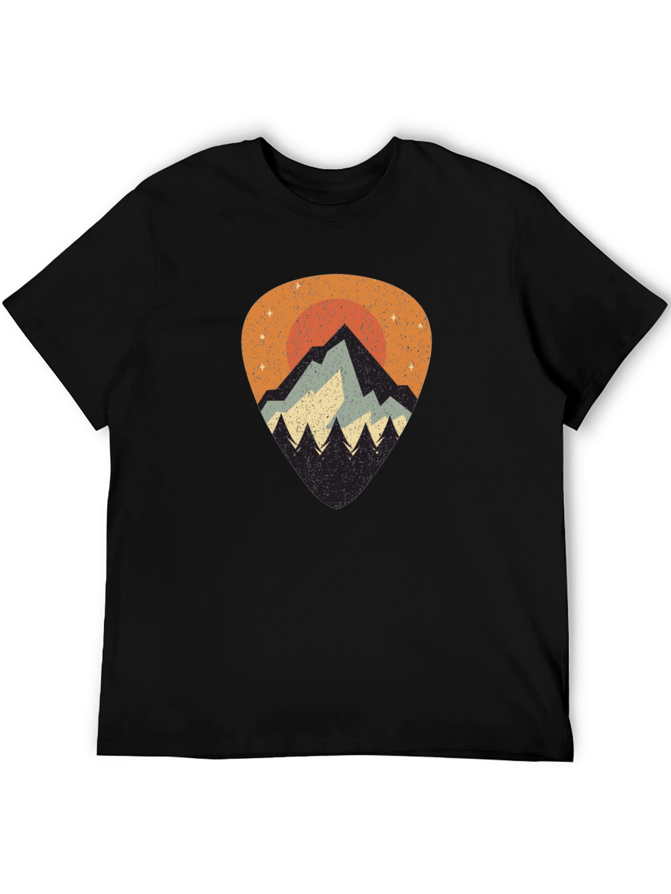 Mountain Sunset Graphic Tee - Black