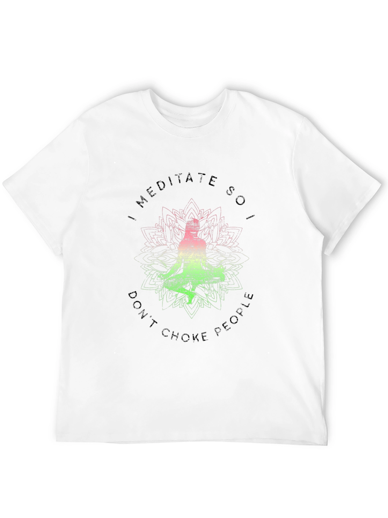 Meditate Funny Graphic T-Shirt Black