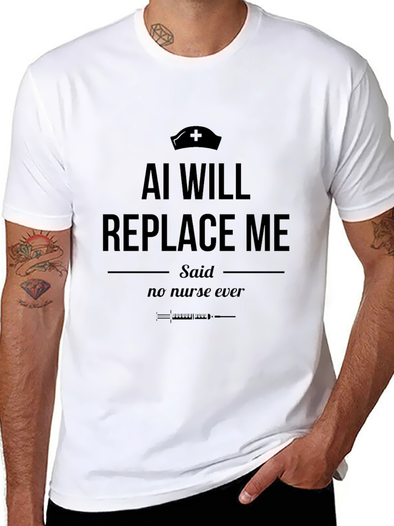 AI Will Replace Me T-Shirt - Funny Nurse Tee