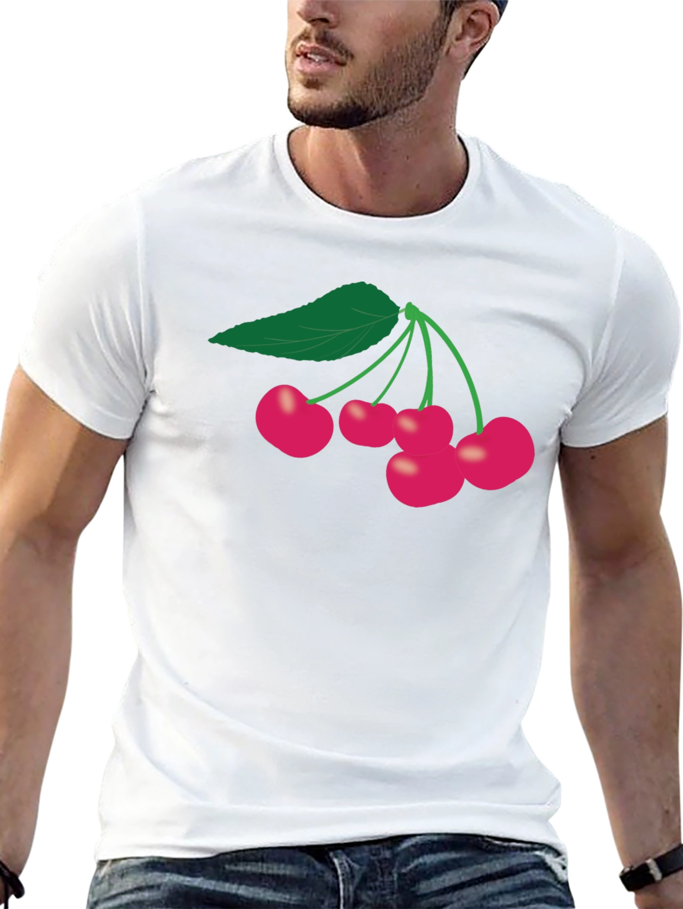 Cherry Graphic Black T-Shirt