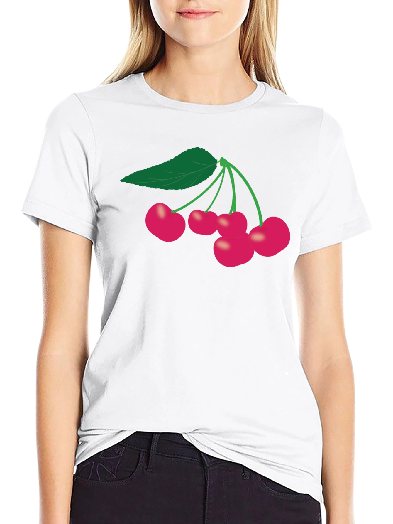 Cherry Graphic Black T-Shirt