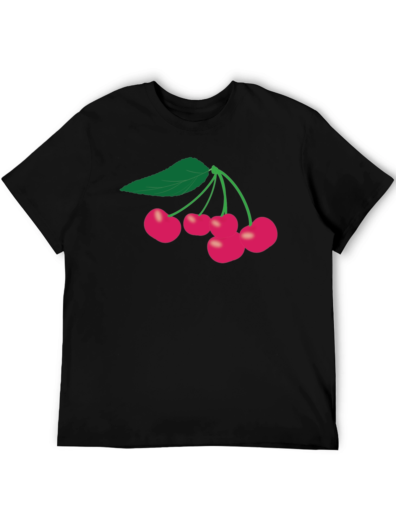 Cherry Graphic Black T-Shirt