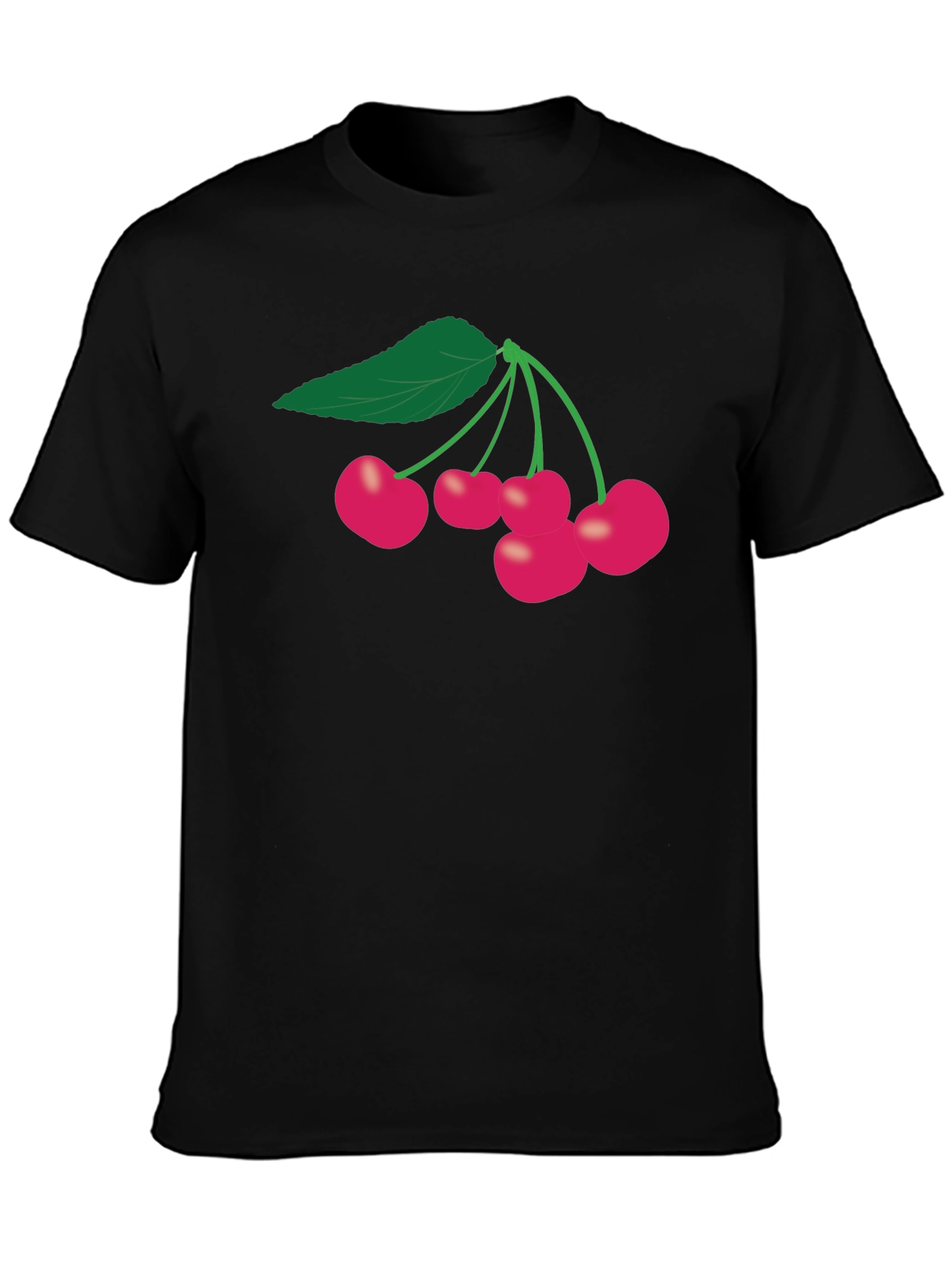 Cherry Graphic Black T-Shirt