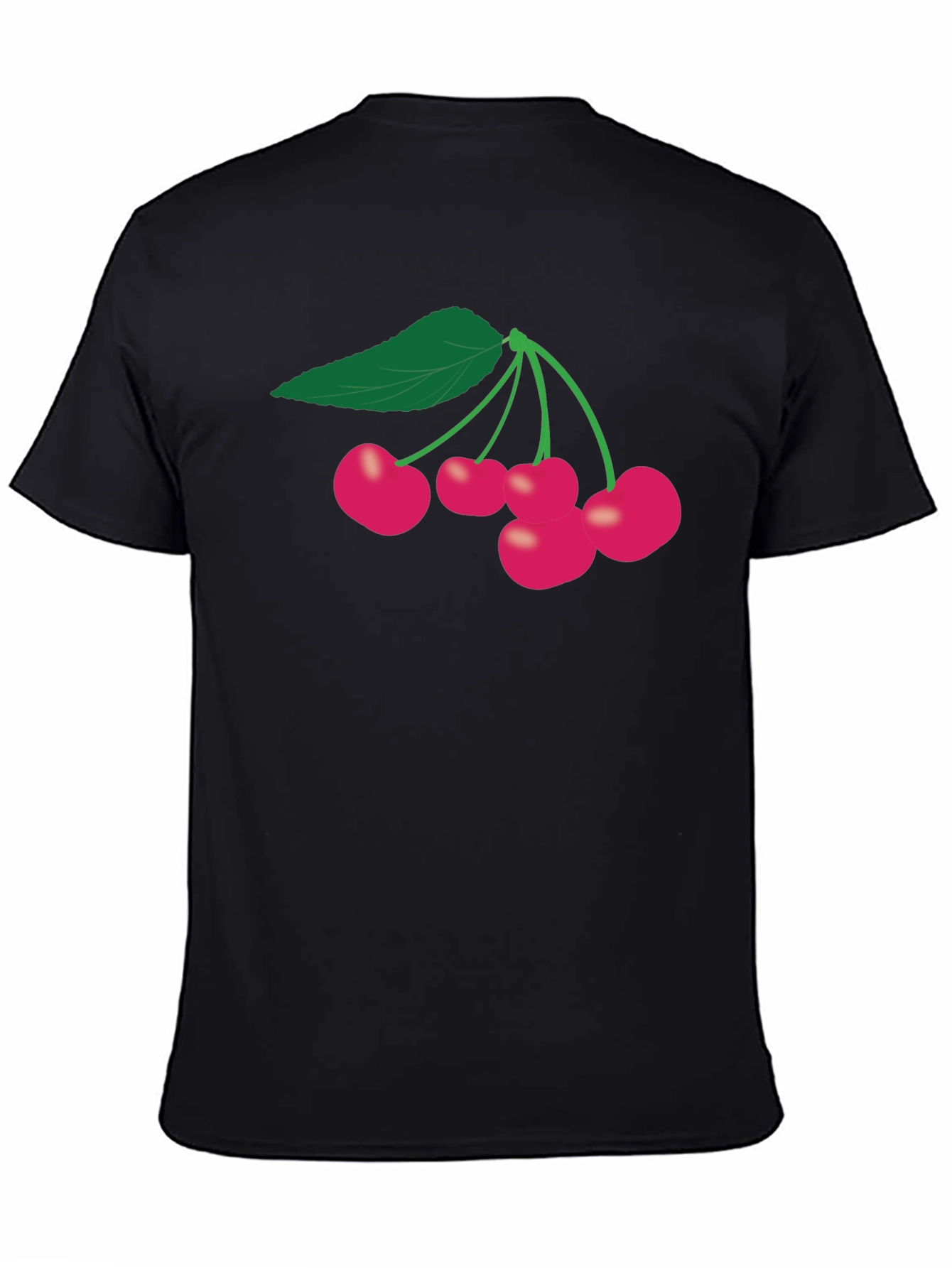 Cherry Graphic Black T-Shirt
