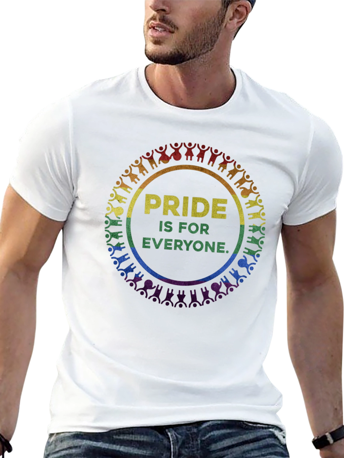 Pride Is For Everyone Graphic Tee - Black