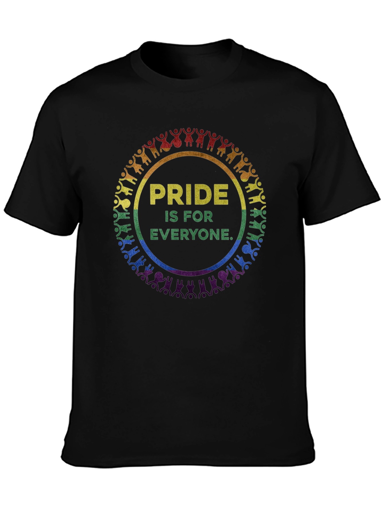 Pride Is For Everyone Graphic Tee - Black