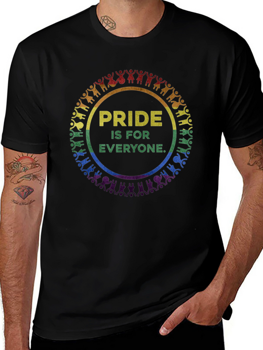 Pride Is For Everyone Graphic Tee - Black