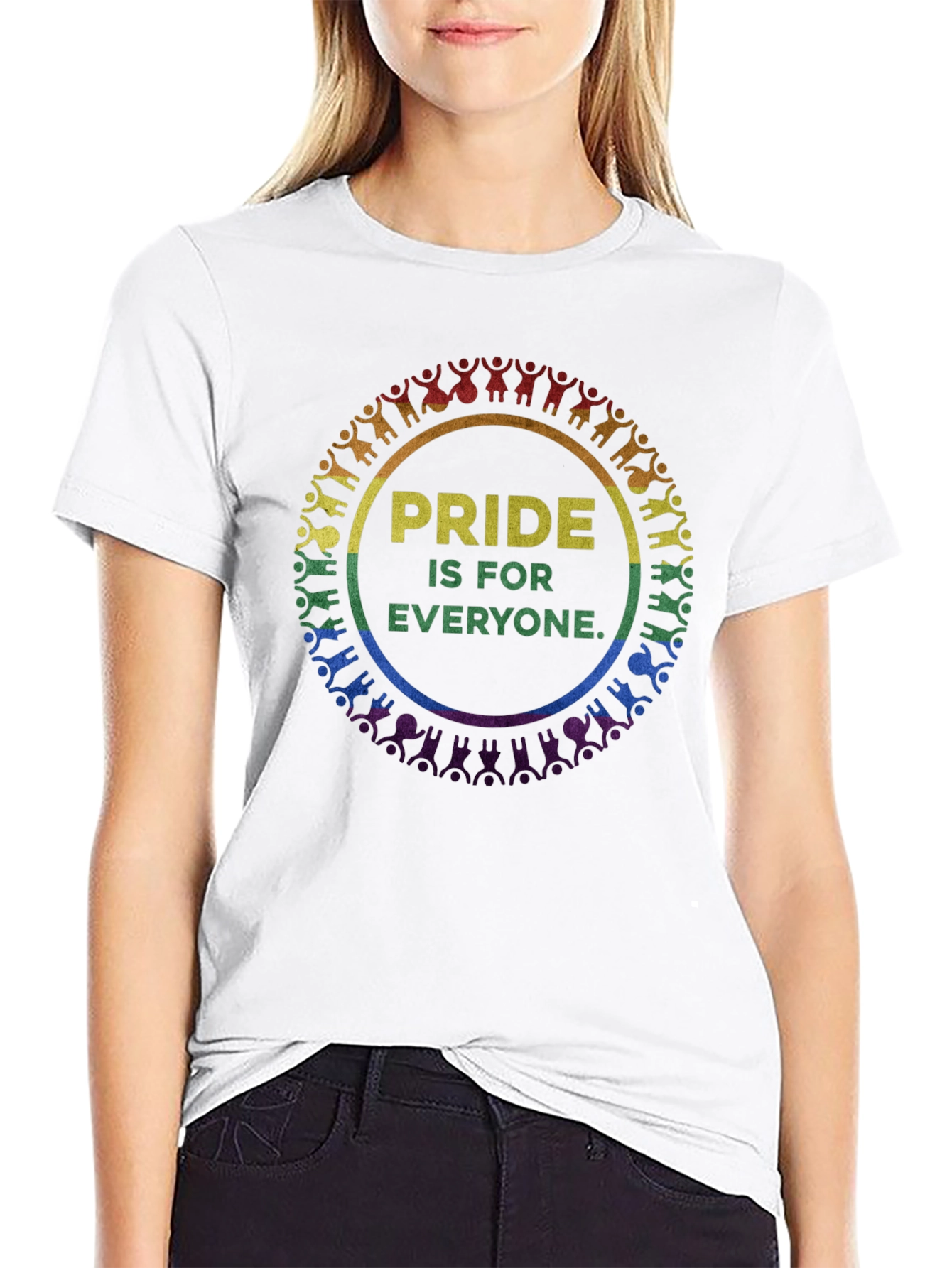 Pride Is For Everyone Graphic Tee - Black