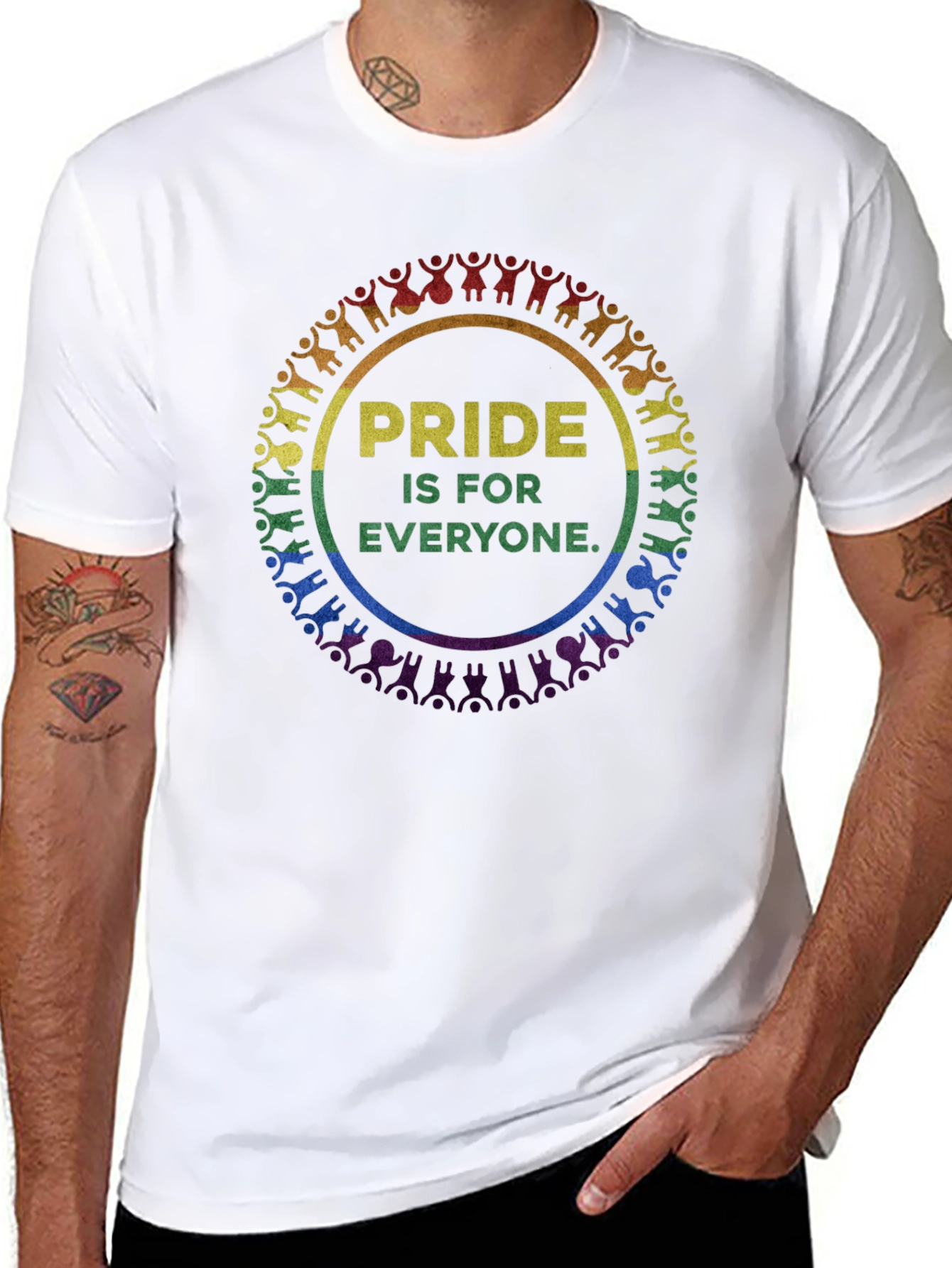 Pride Is For Everyone Graphic Tee - Black