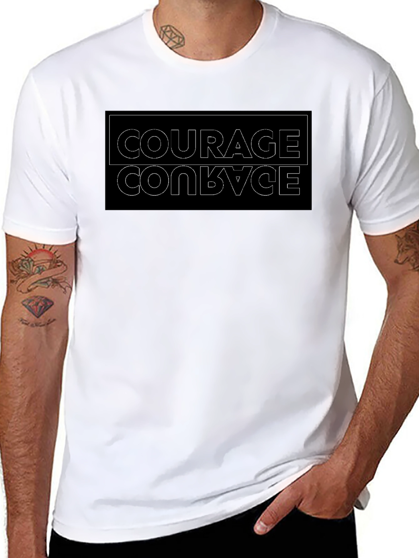 Courage and Conviction Graphic Tee - Black