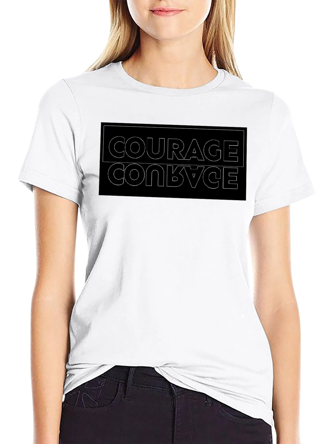 Courage and Conviction Graphic Tee - Black