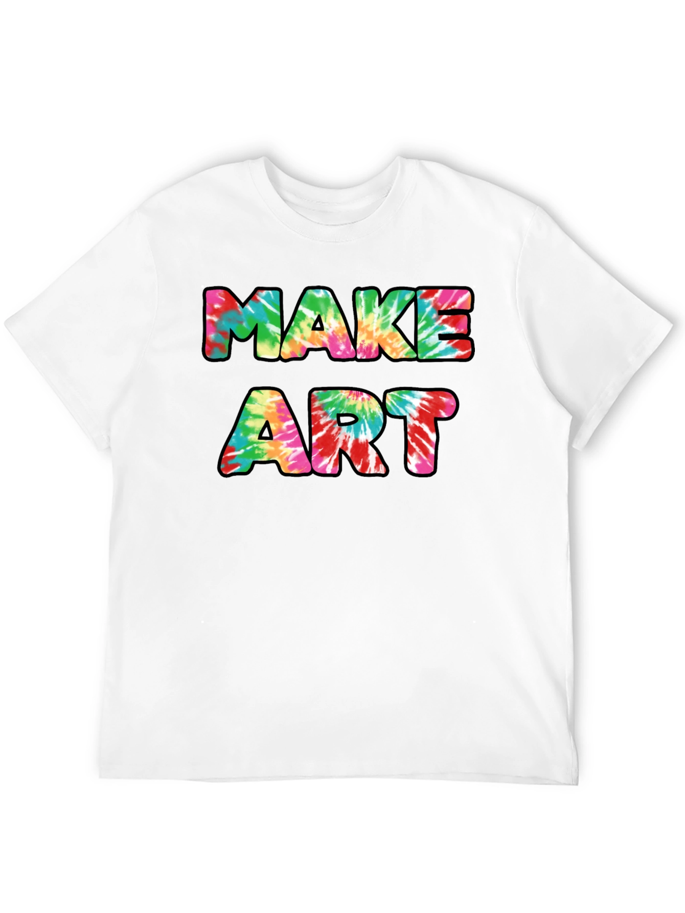 Tie-Dye Make Art Graphic Black T-Shirt
