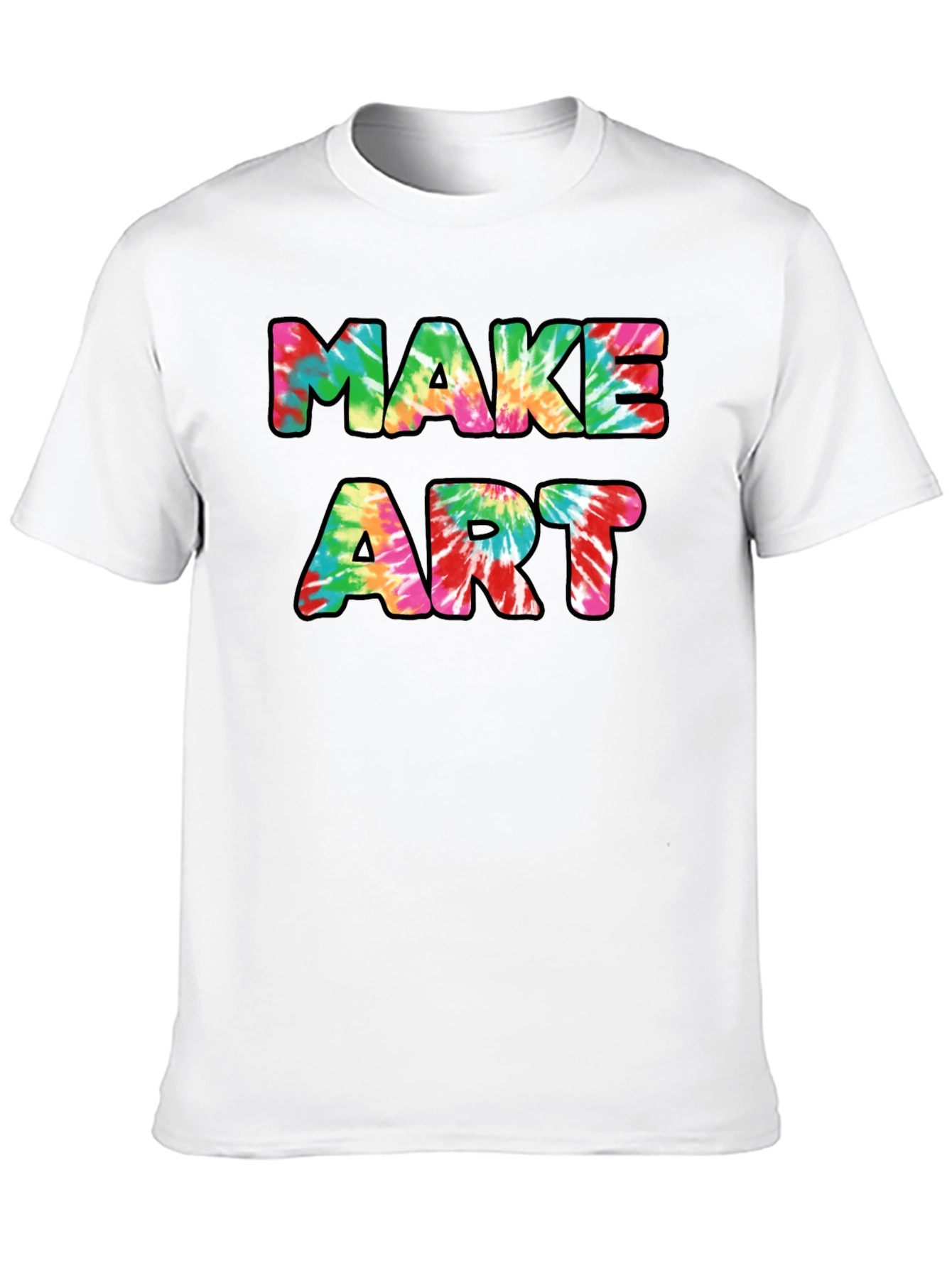 Tie-Dye Make Art Graphic Black T-Shirt