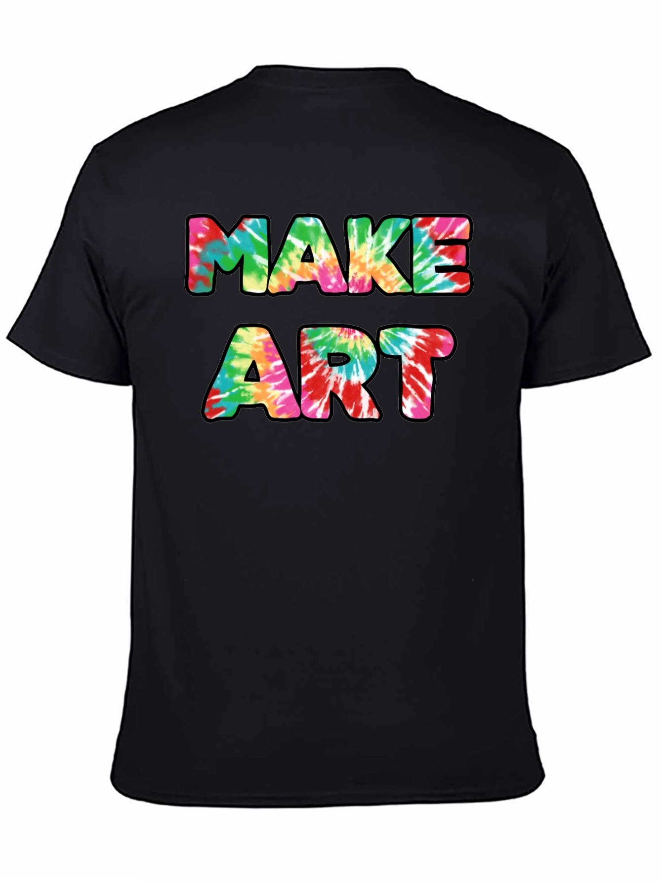 Tie-Dye Make Art Graphic Black T-Shirt