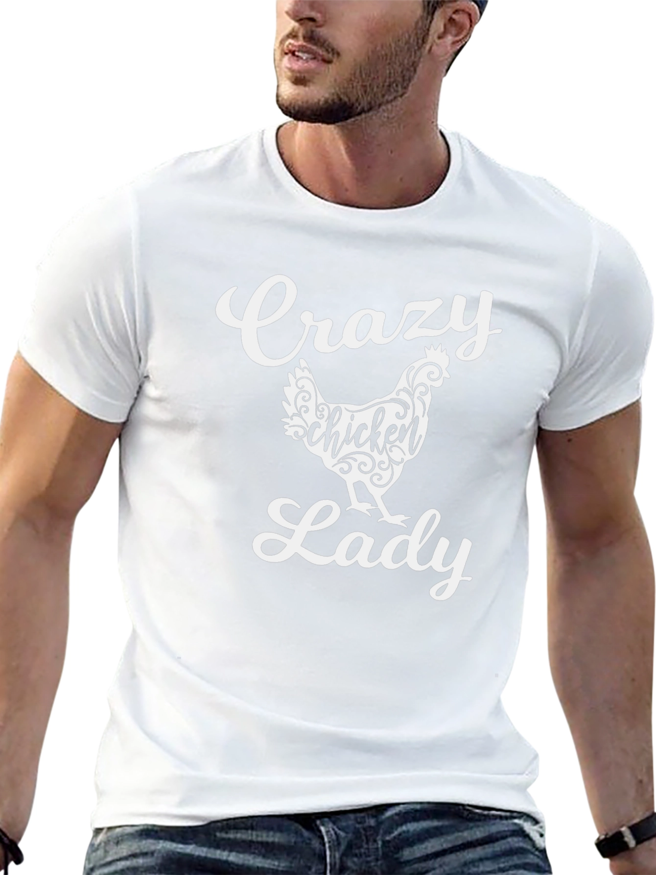 Crazy Chicken Lady Graphic Tee - Black