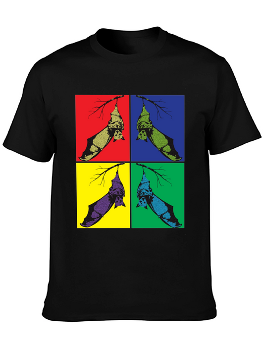 Pop Art Bat T-Shirt - Colorful Halloween Tee