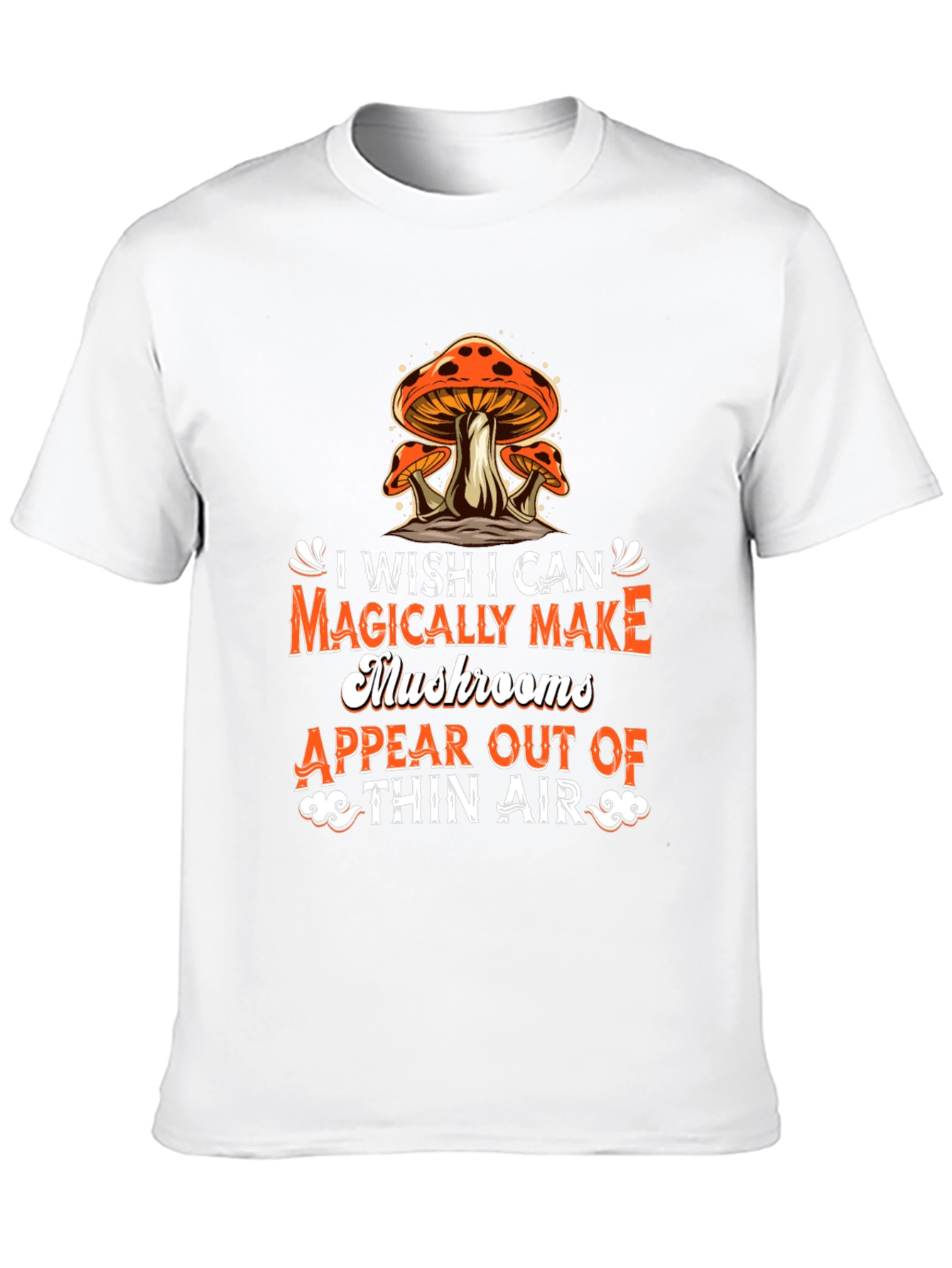 Magical Mushrooms Graphic Tee - Black Cotton T-Shirt