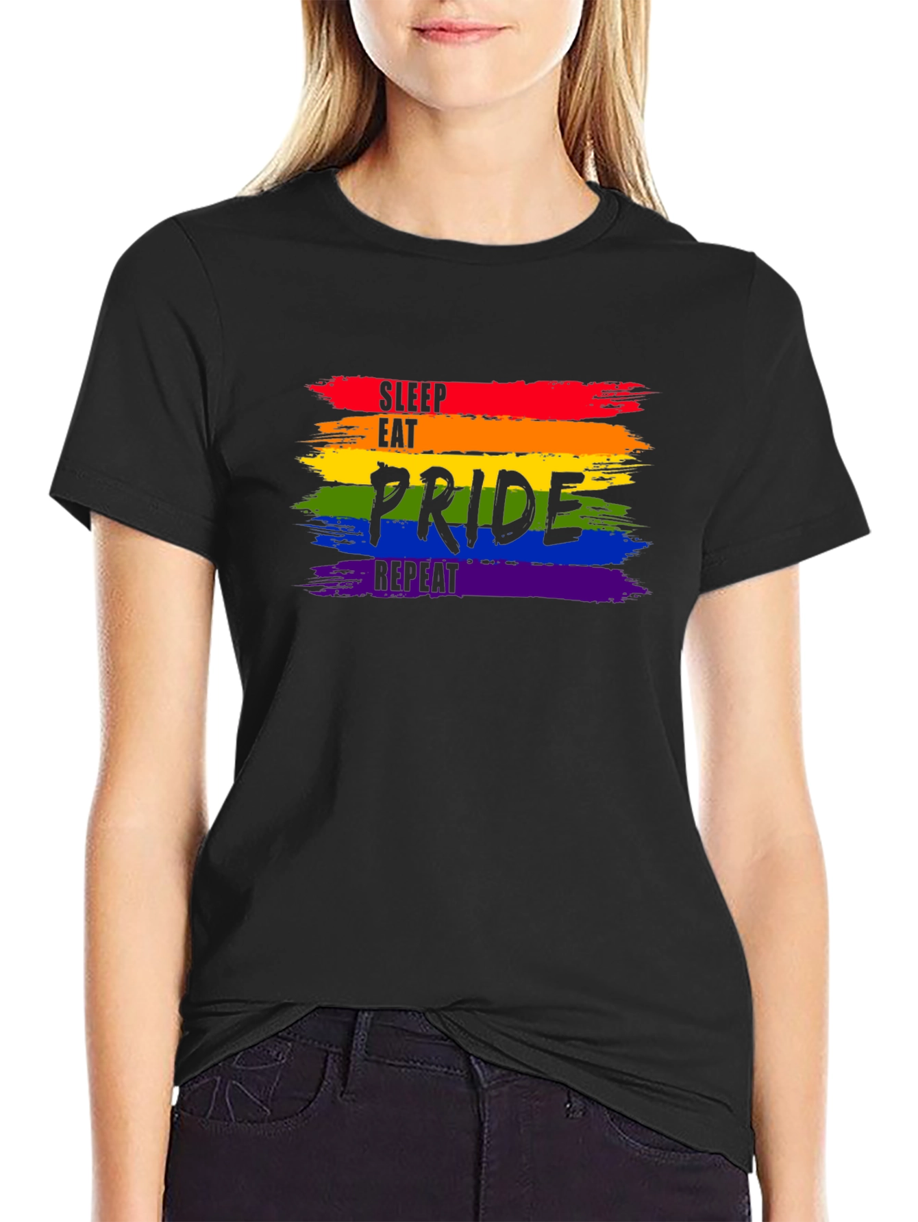 Pride Rainbow Tee - Sleep Eat Pride Repeat
