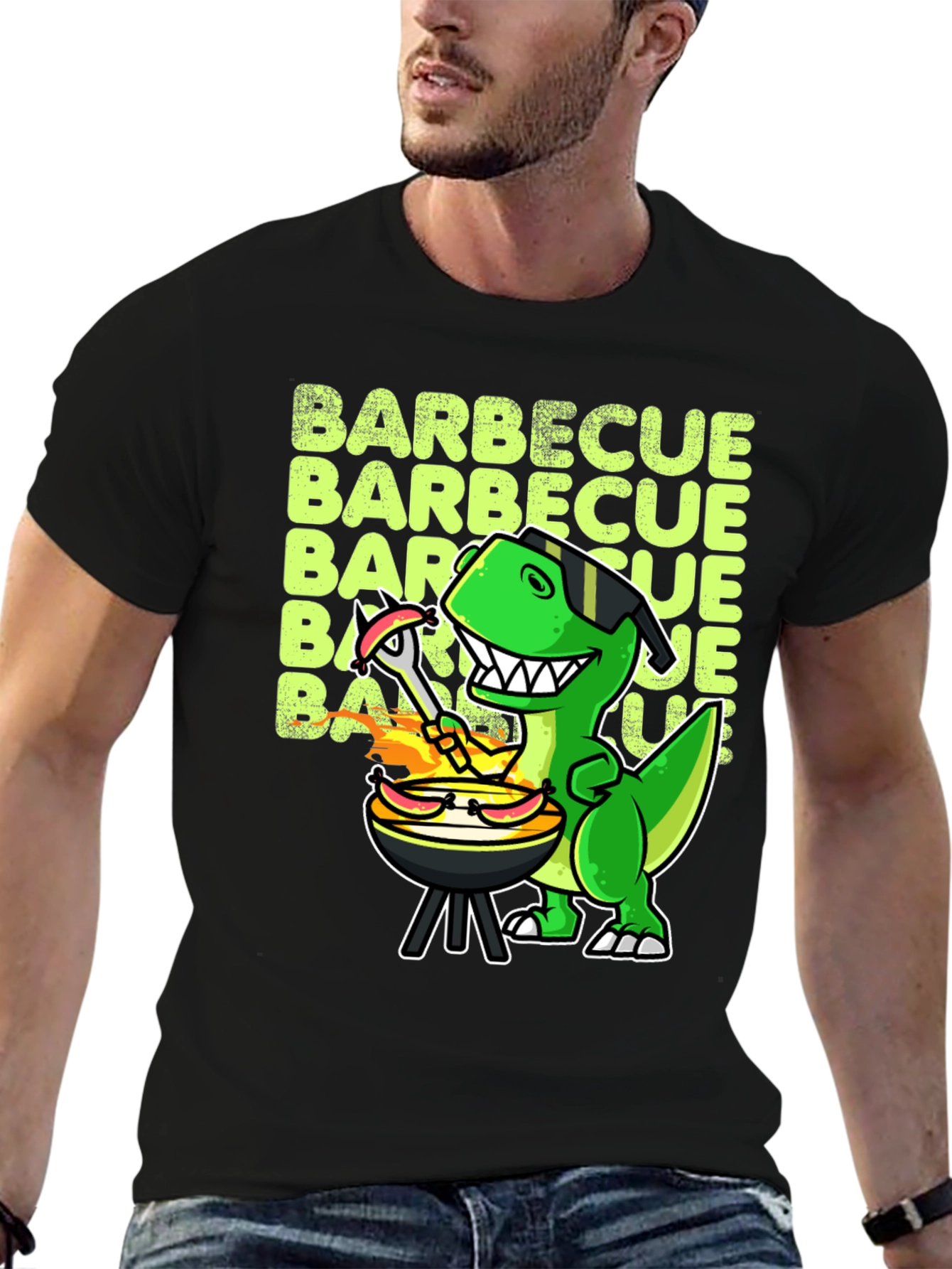 BBQ Dinosaur T-Shirt - Funny Grill Master Tee