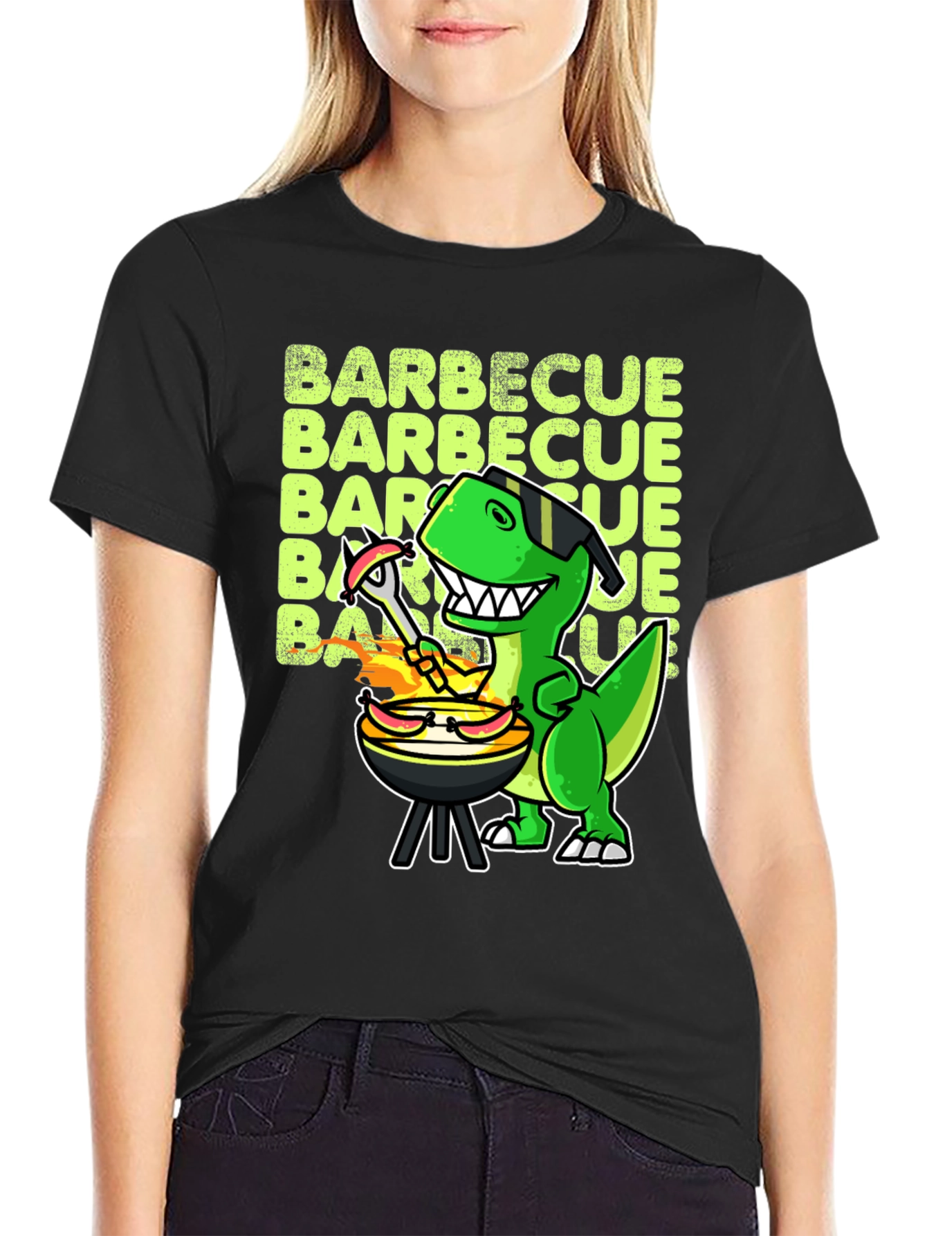 BBQ Dinosaur T-Shirt - Funny Grill Master Tee