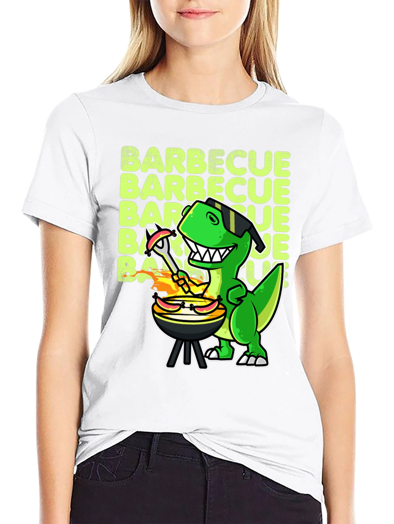 BBQ Dinosaur T-Shirt - Funny Grill Master Tee