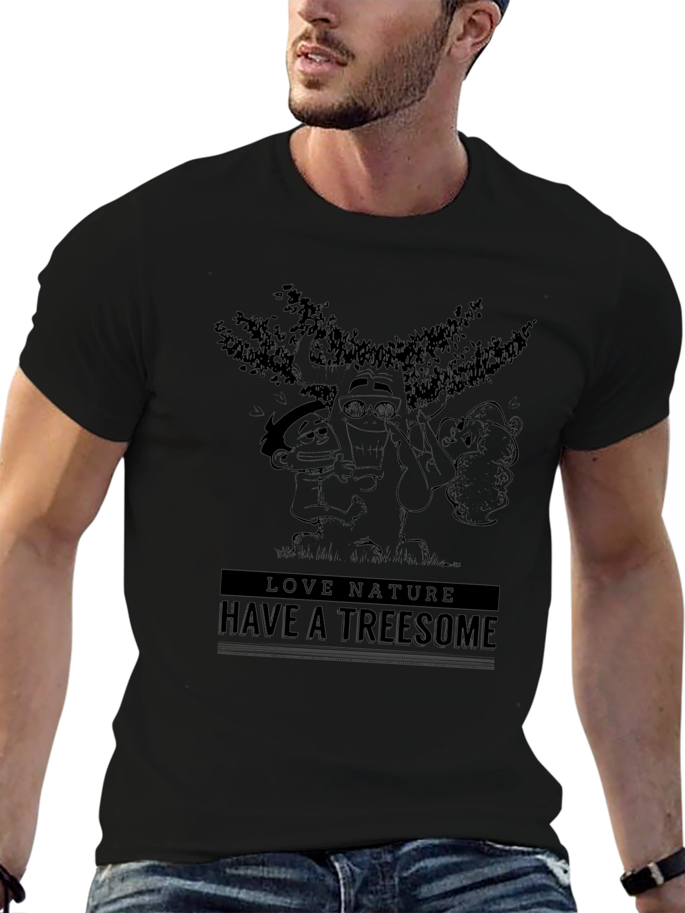 Love Nature T-Shirt: Funny Treesome Tee