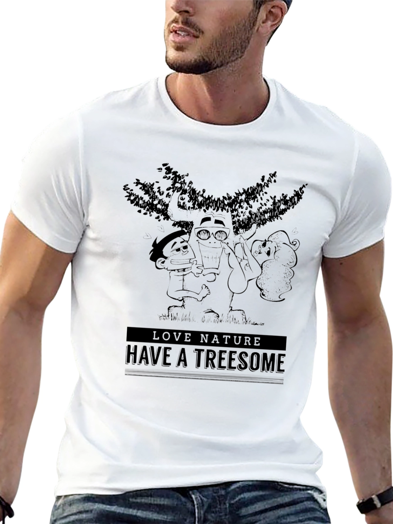 Love Nature T-Shirt: Funny Treesome Tee