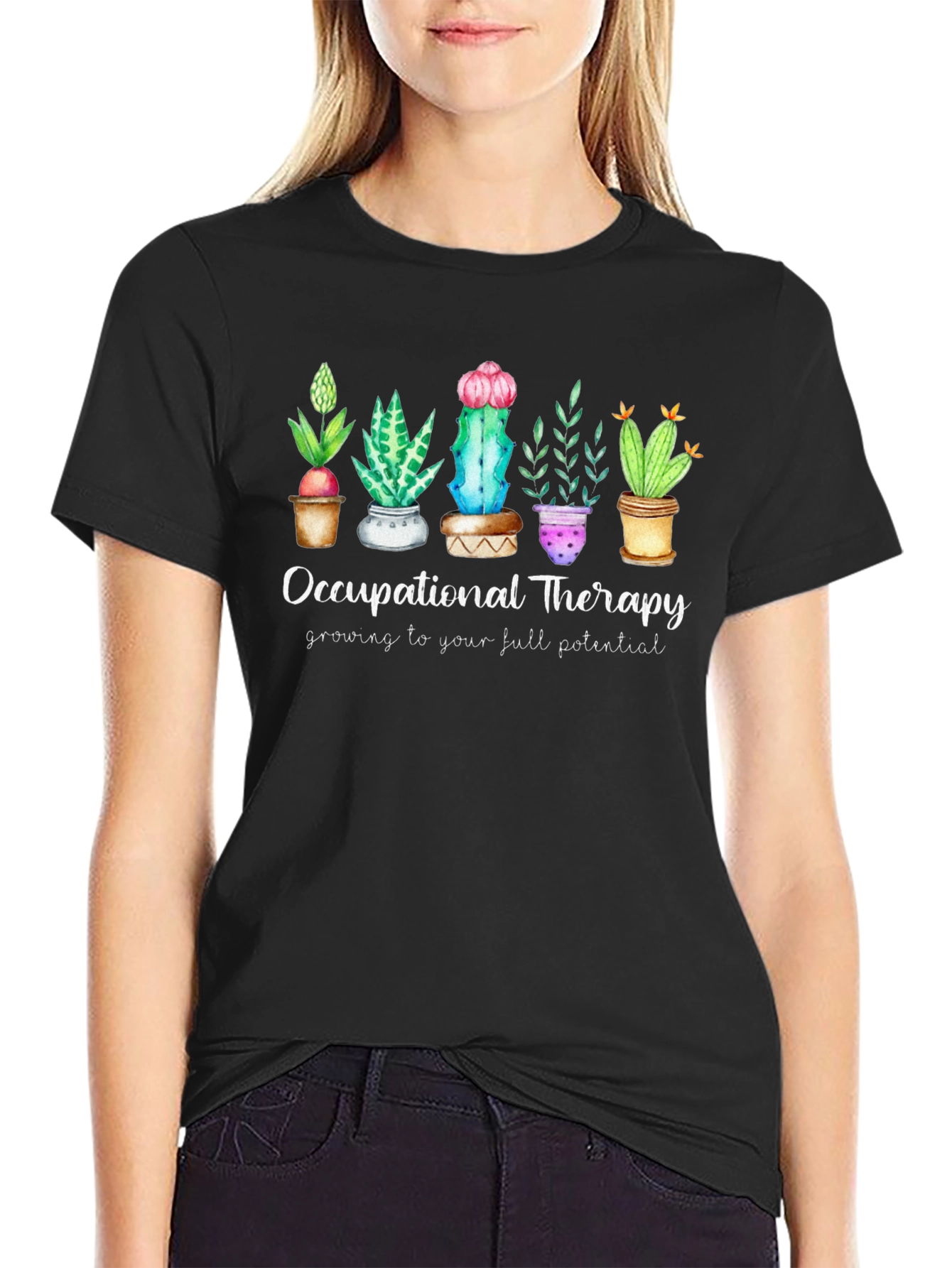 Occupational Therapy Cactus Graphic Tee
