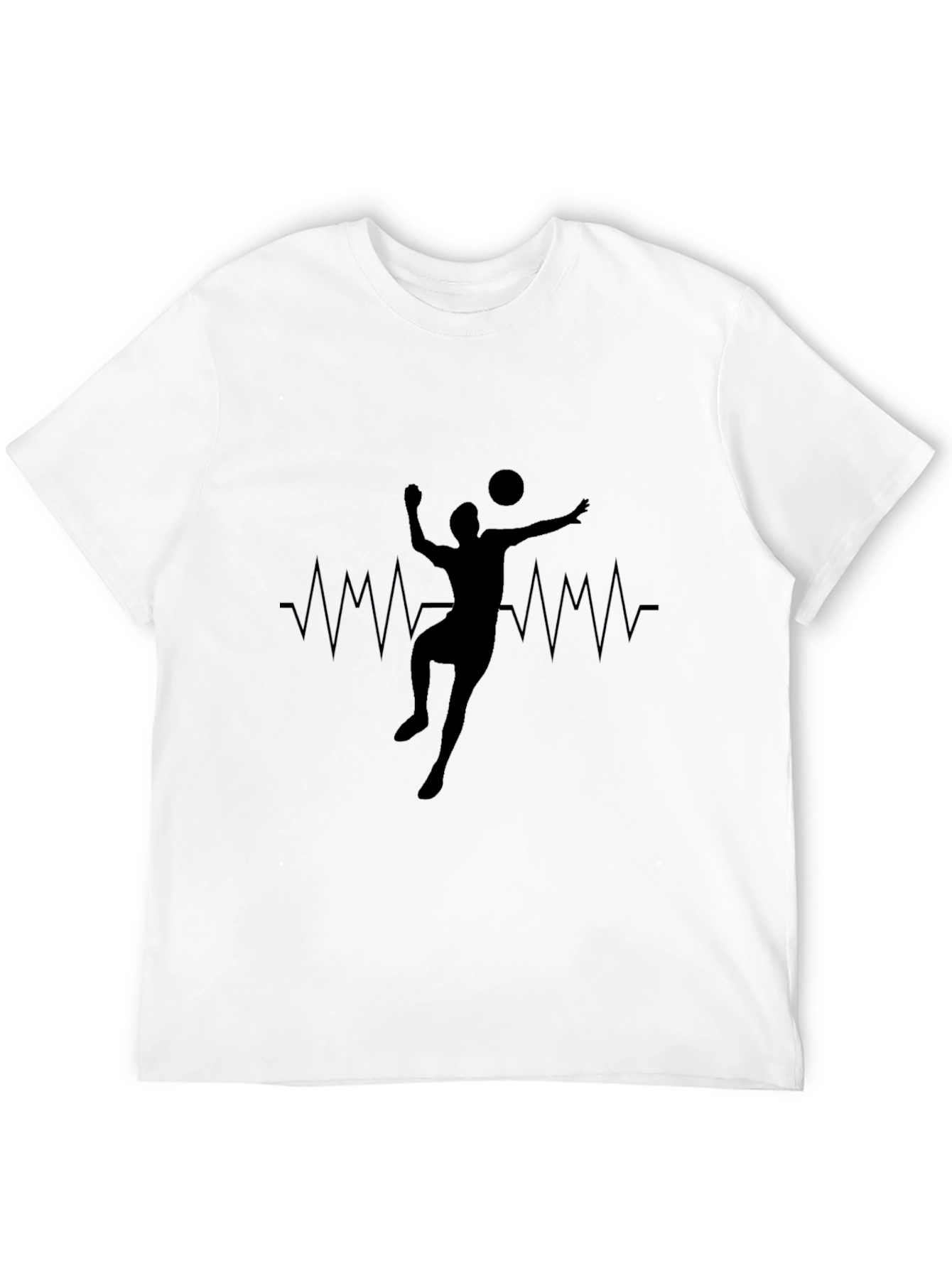 Volleyball Heartbeat Graphic T-Shirt