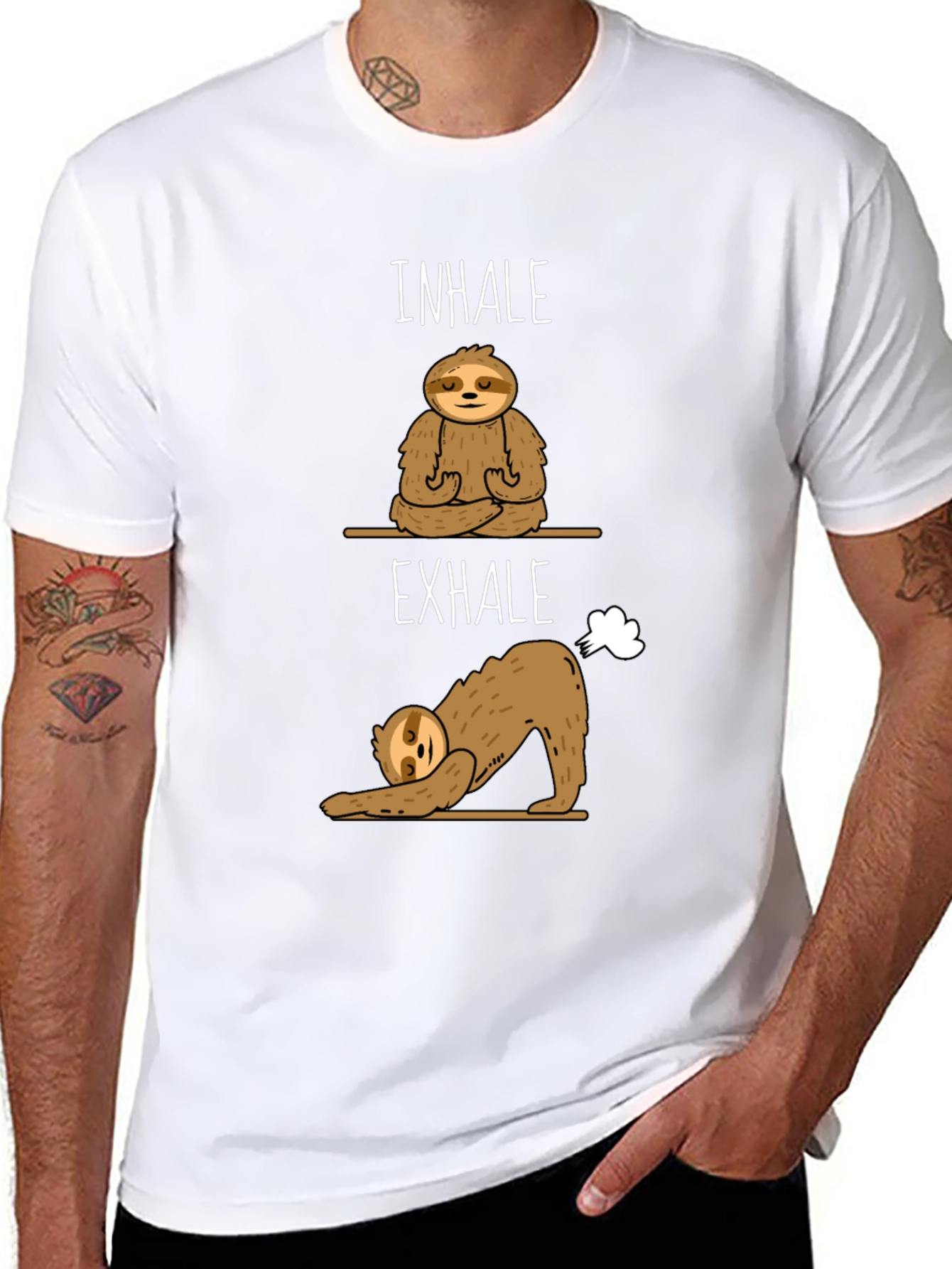 Inhale Exhale Sloth Yoga T-Shirt