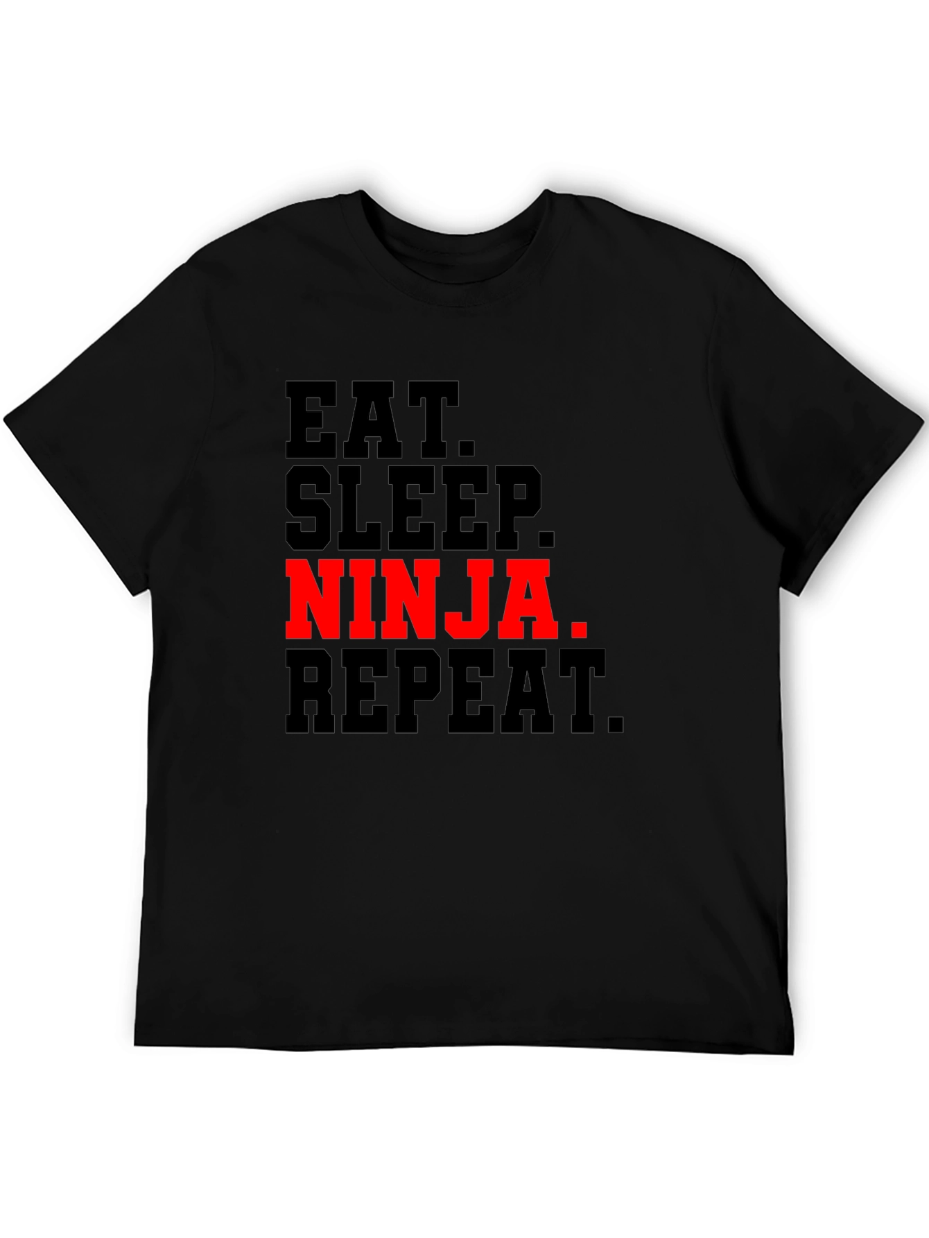 Eat Sleep Ninja Repeat Black T-Shirt
