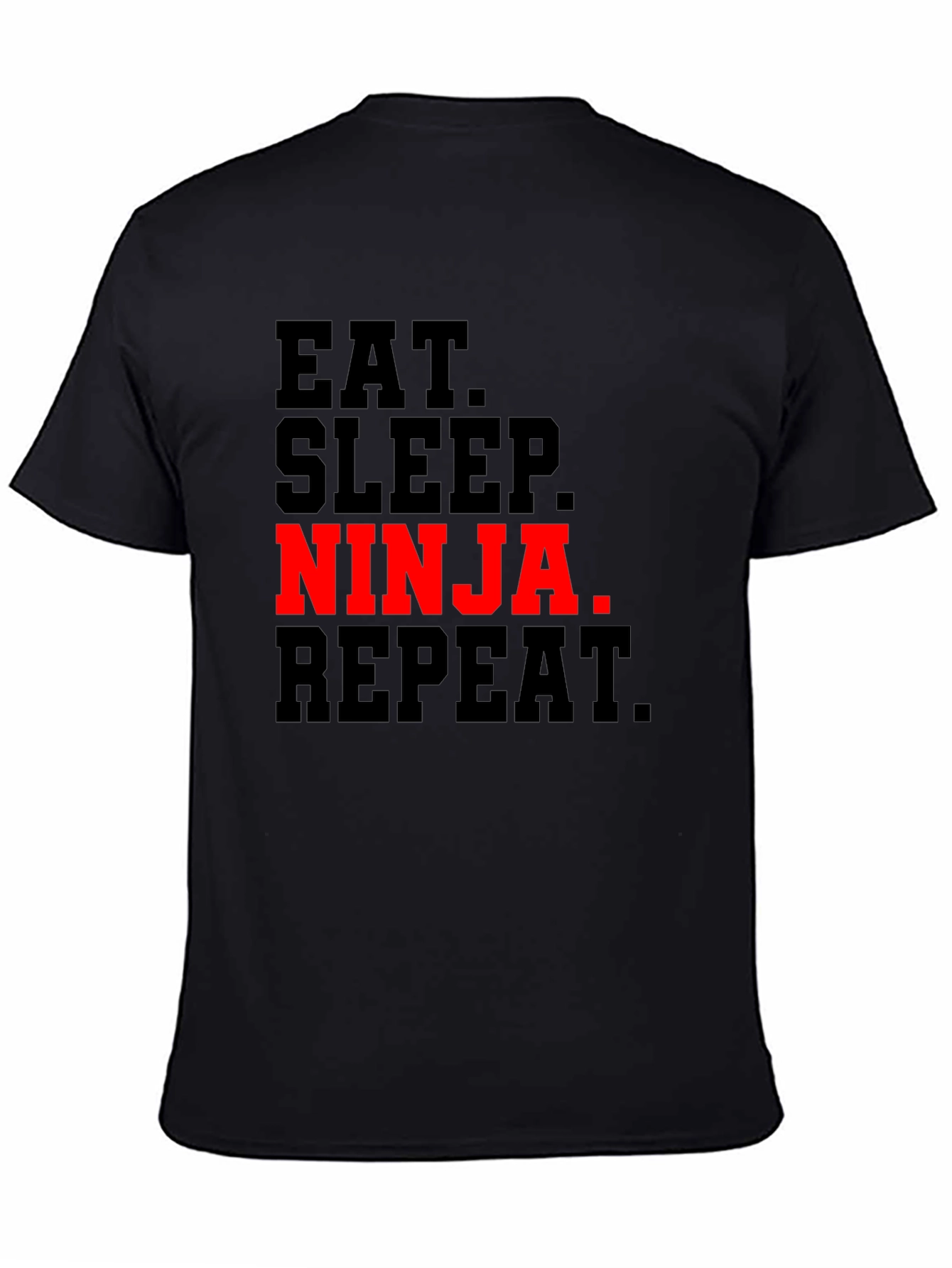 Eat Sleep Ninja Repeat Black T-Shirt
