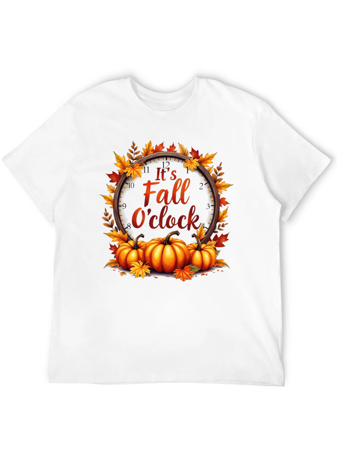 Fall OClock T-Shirt - Autumn Harvest Design