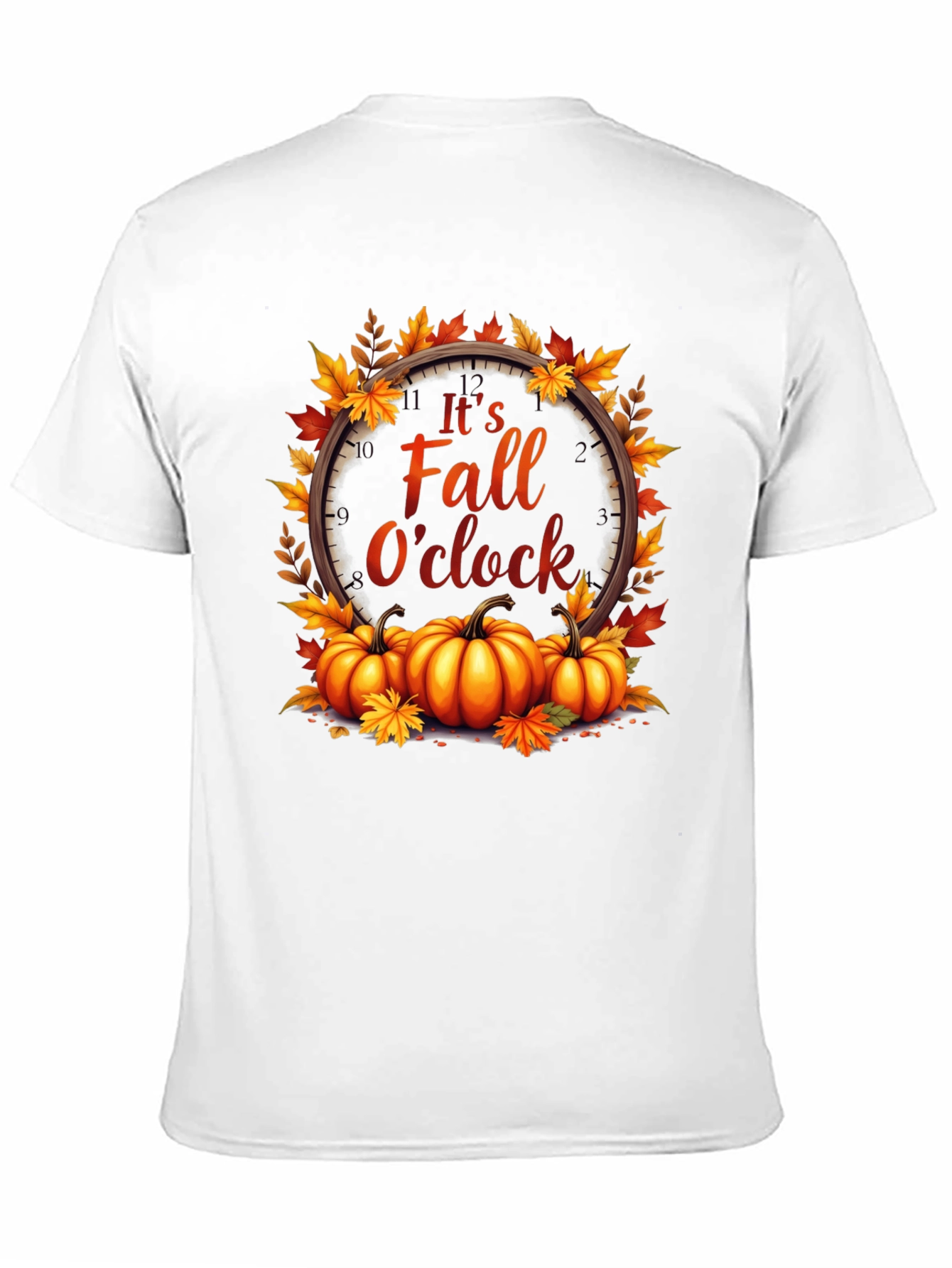 Fall OClock T-Shirt - Autumn Harvest Design