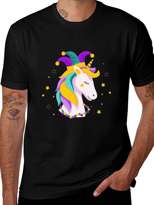 Mardi Gras Unicorn T-Shirt - Festive Party Tee