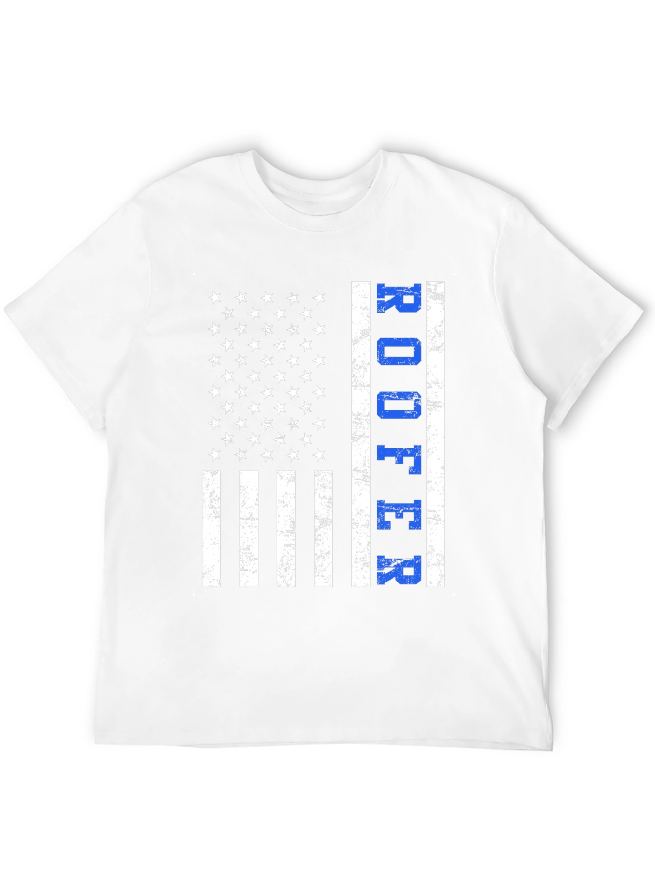 Roofer American Flag T-Shirt Patriotic Job Pride
