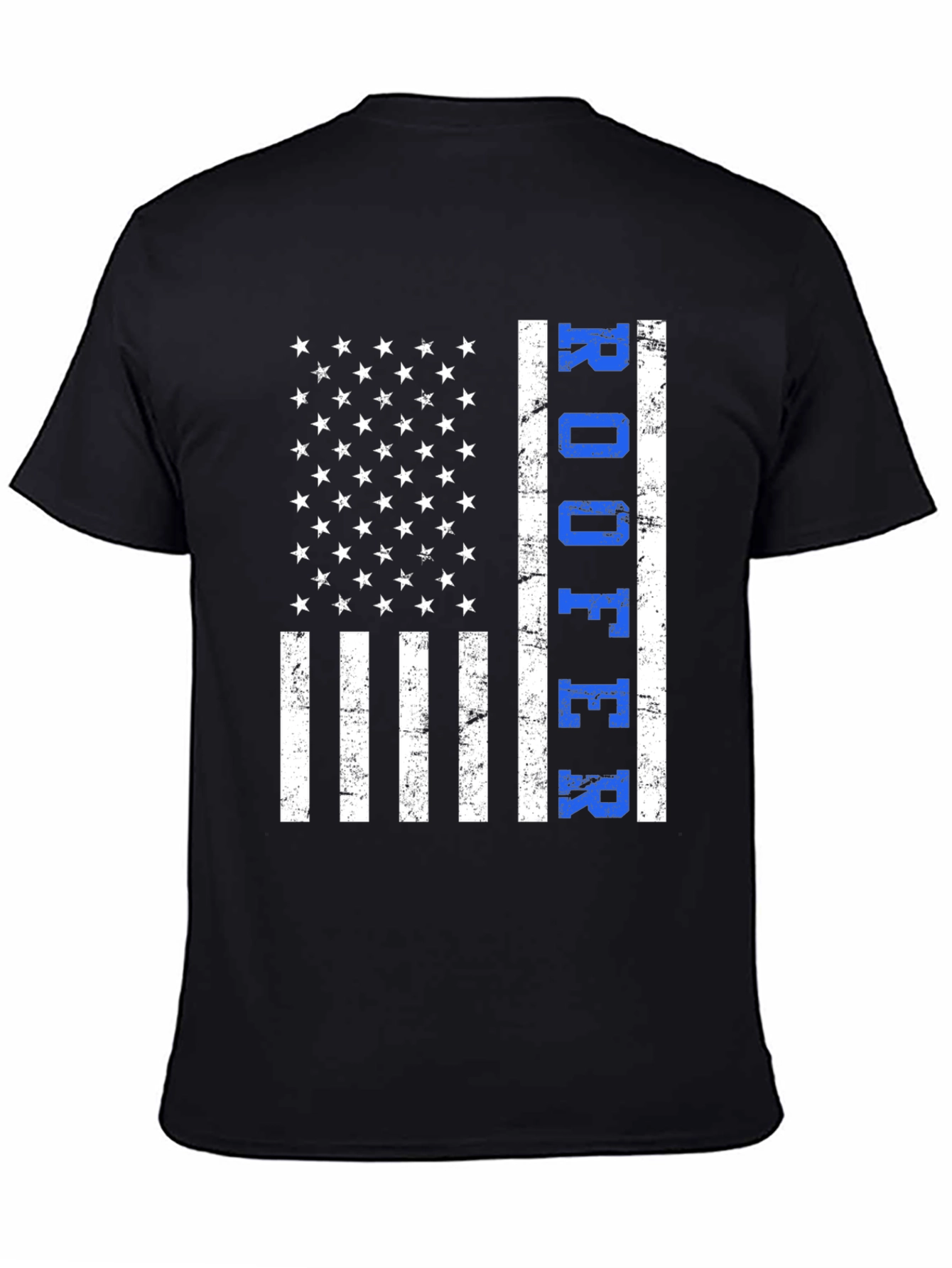 Roofer American Flag T-Shirt Patriotic Job Pride