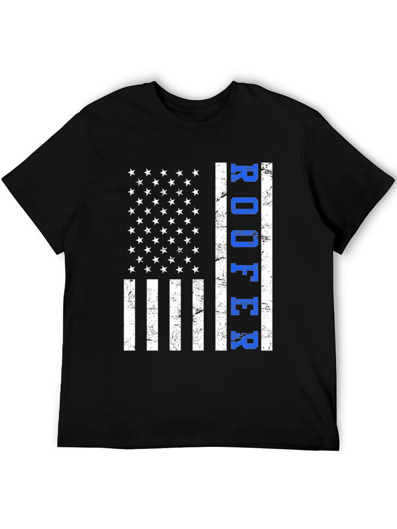 Roofer American Flag T-Shirt Patriotic Job Pride