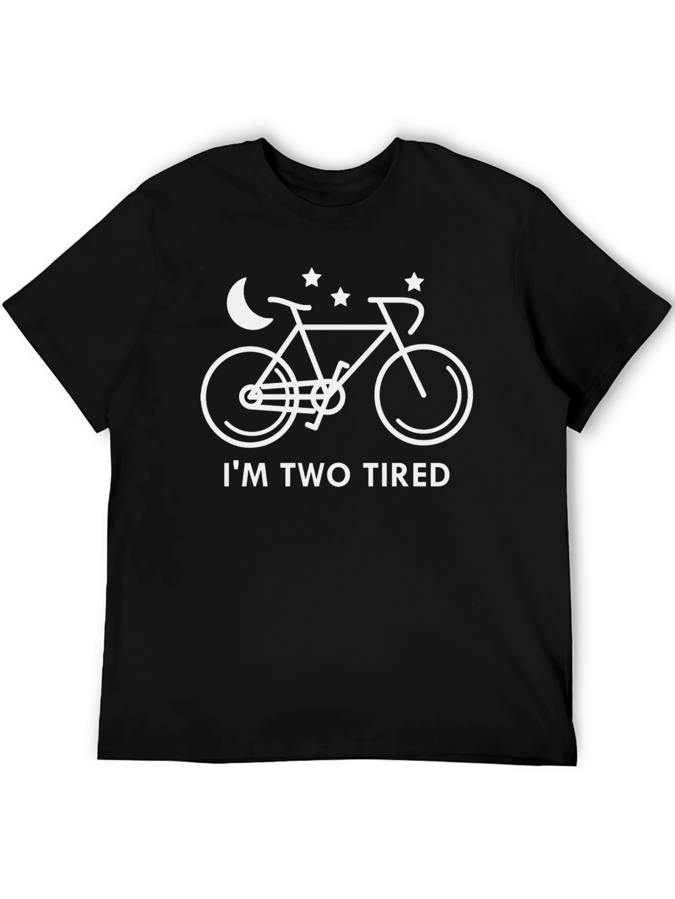 Im Two Tired Bicycle Graphic Tee - Black