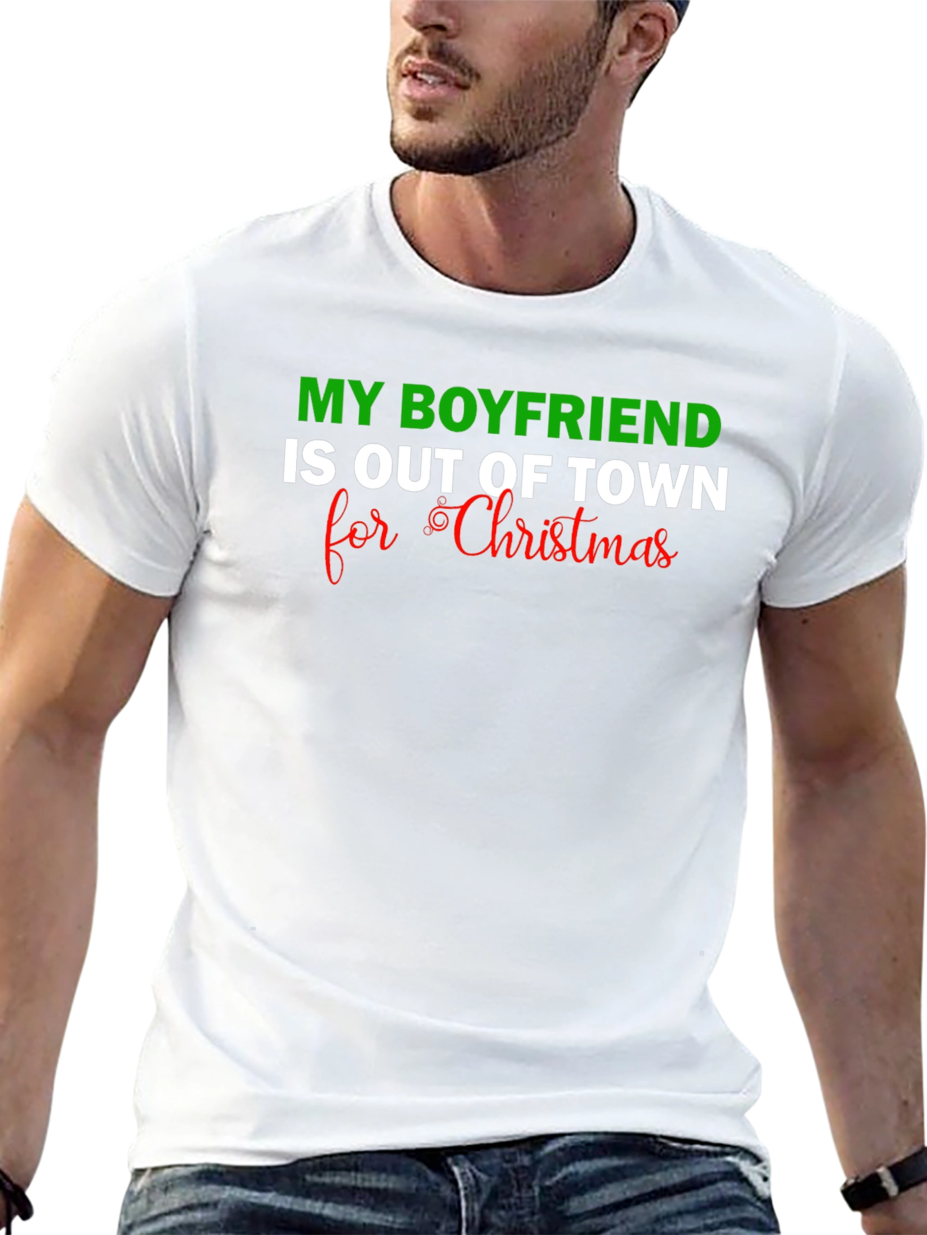 Boyfriend Out of Town for Christmas T-Shirt