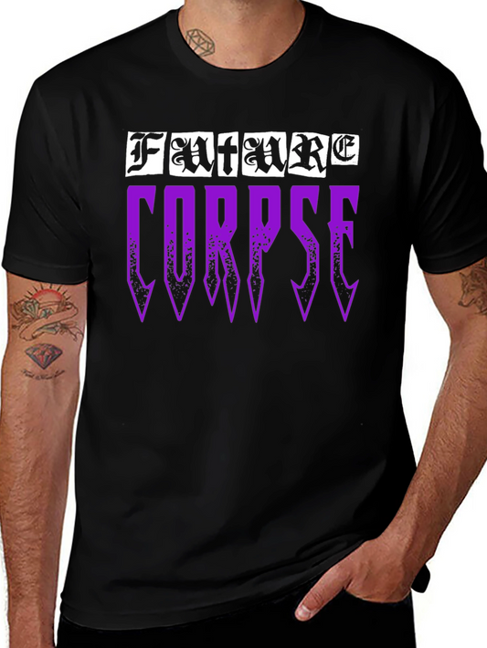 Future Corpse Graphic Print Black T-Shirt